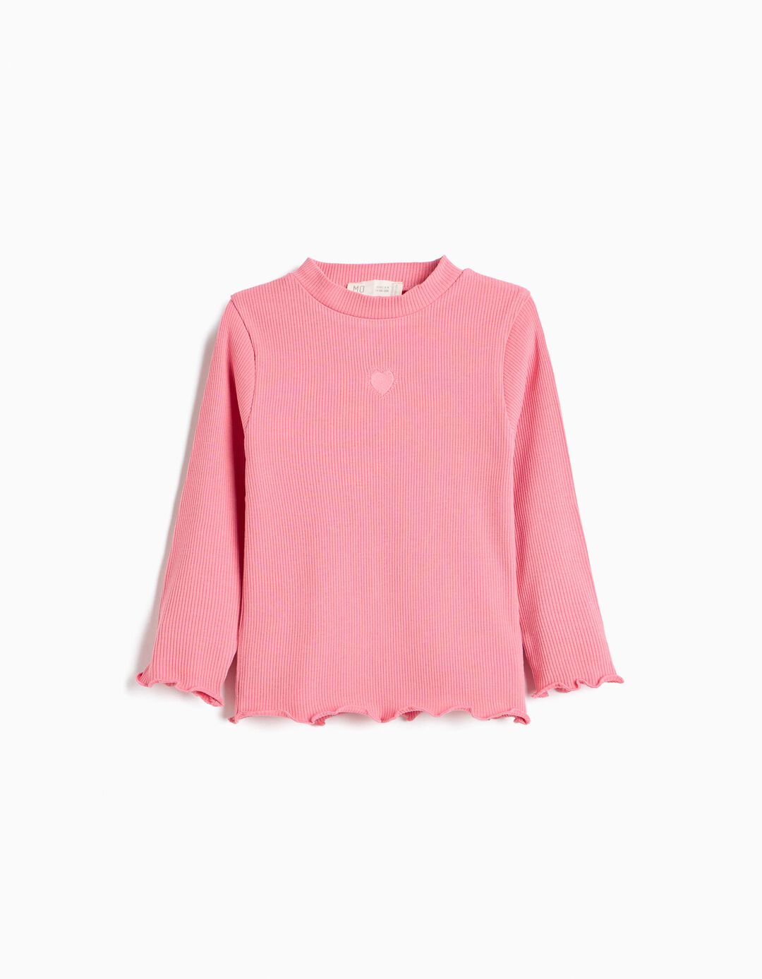 Camisola Canelada, Menina, Rosa