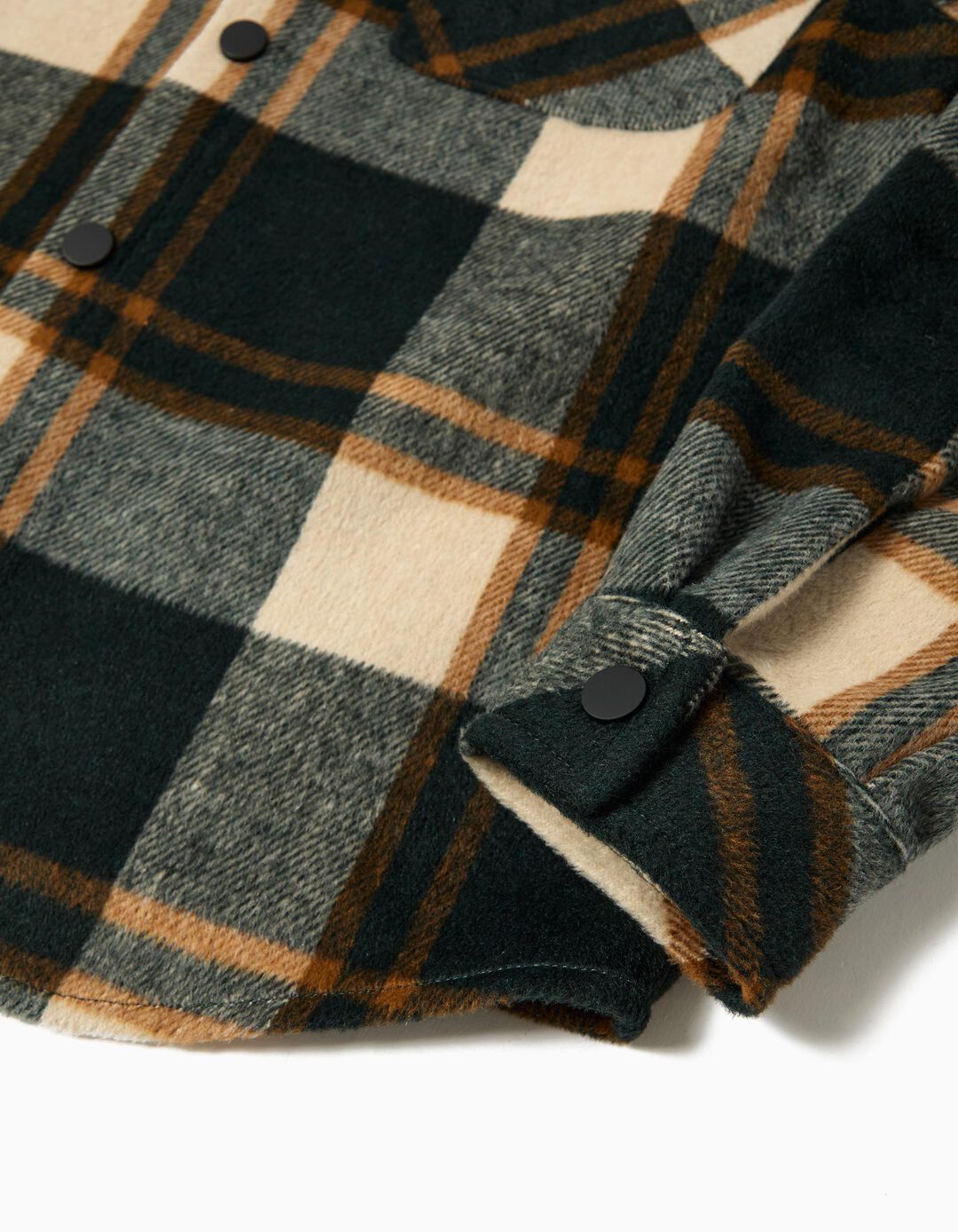 Sobrecamisa com Capuz, Menino, Verde Escuro