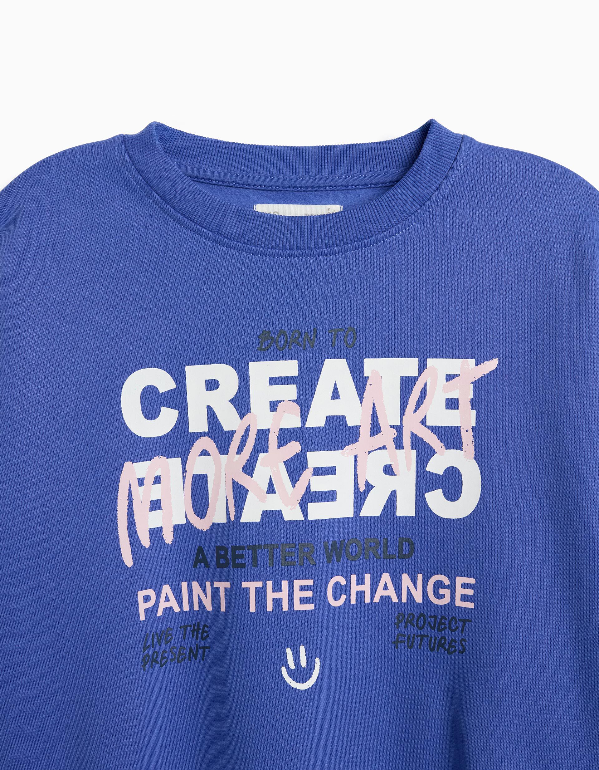 Comprar Online Sweatshirt De Felpa, Menina, Azul