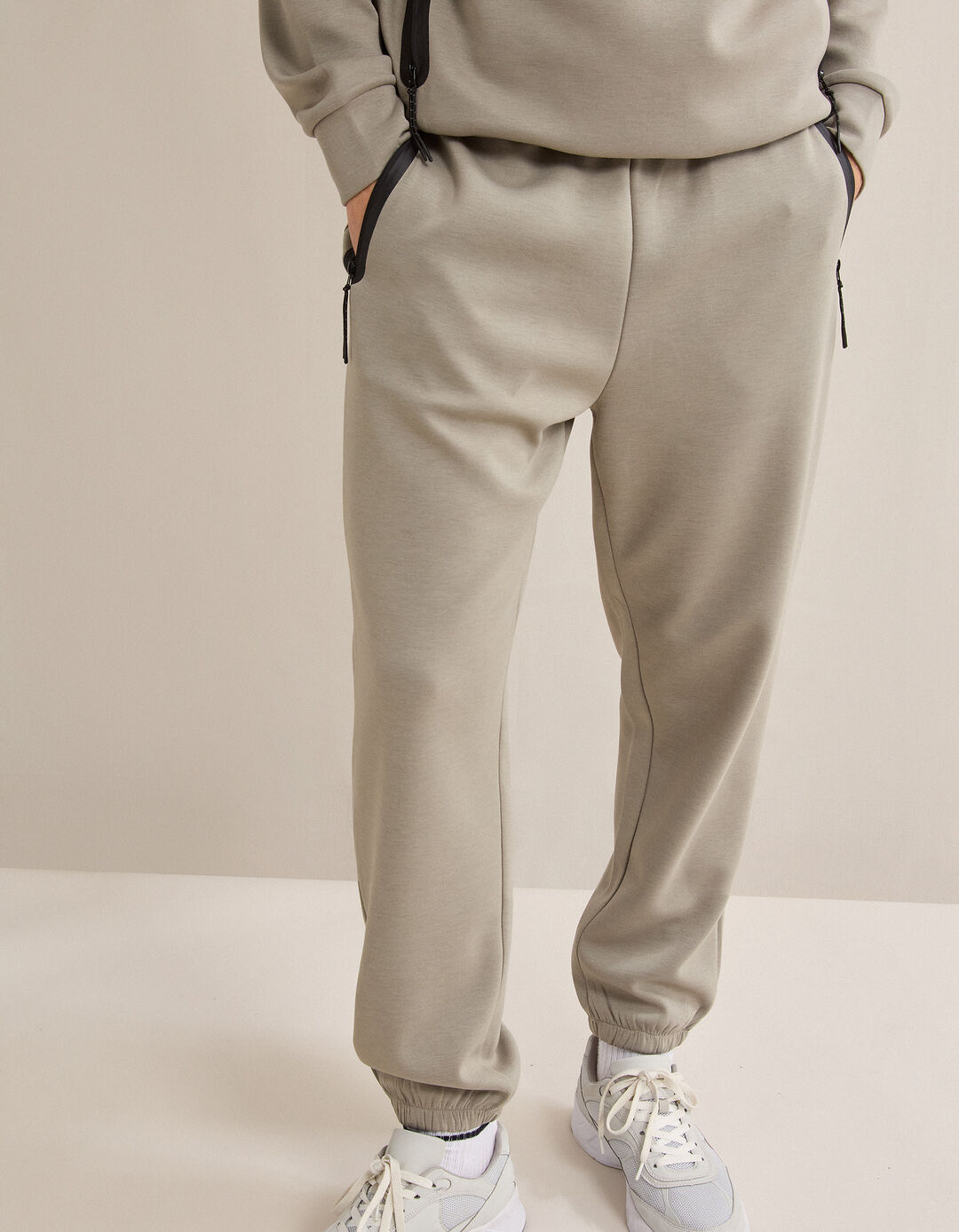 Joggers de Felpa, Homem, Bege