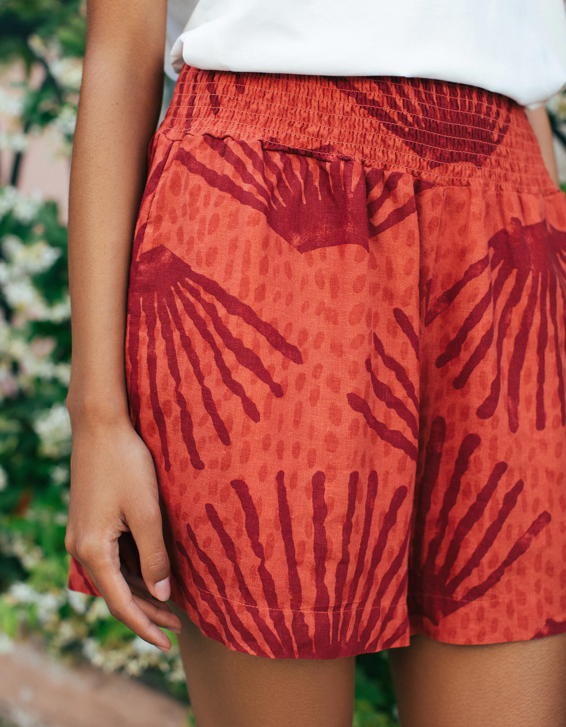 Comprar Online Cal&ccedil;&otilde;es Com Linho, Mulher, Laranja Escuro