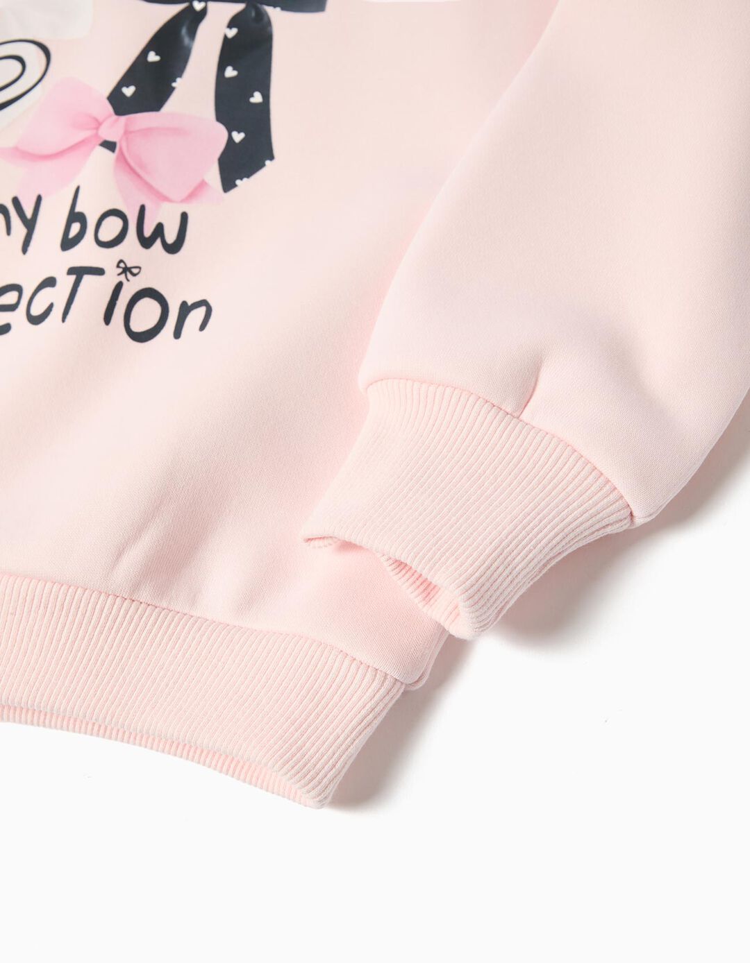 Sweatshirt de Felpa, Menina, Rosa Claro