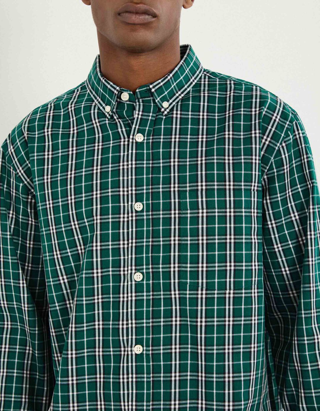 Camisa de Xadrez, Homem, Verde Escuro 