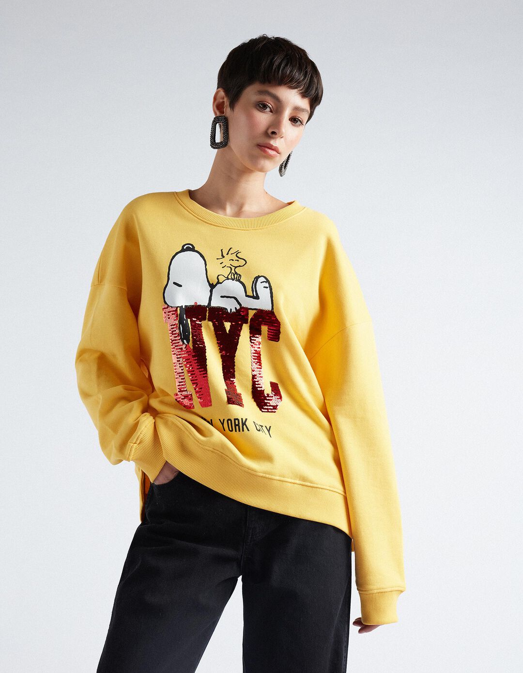 Snoopy' Sweatshirt, Women, Yellow