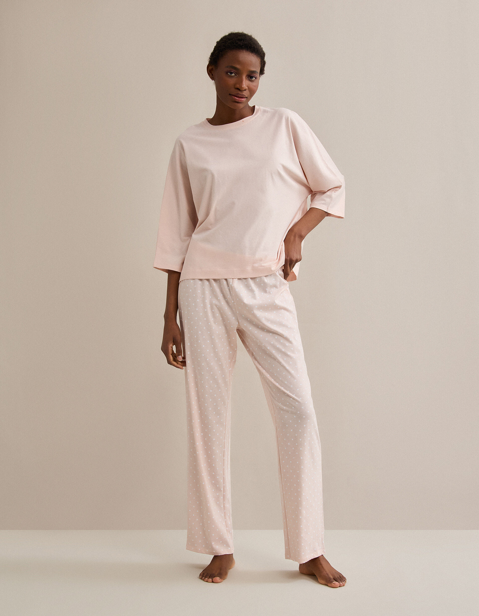 Comprar Online Pijama com Bolinhas, Mulher, Rosa Claro