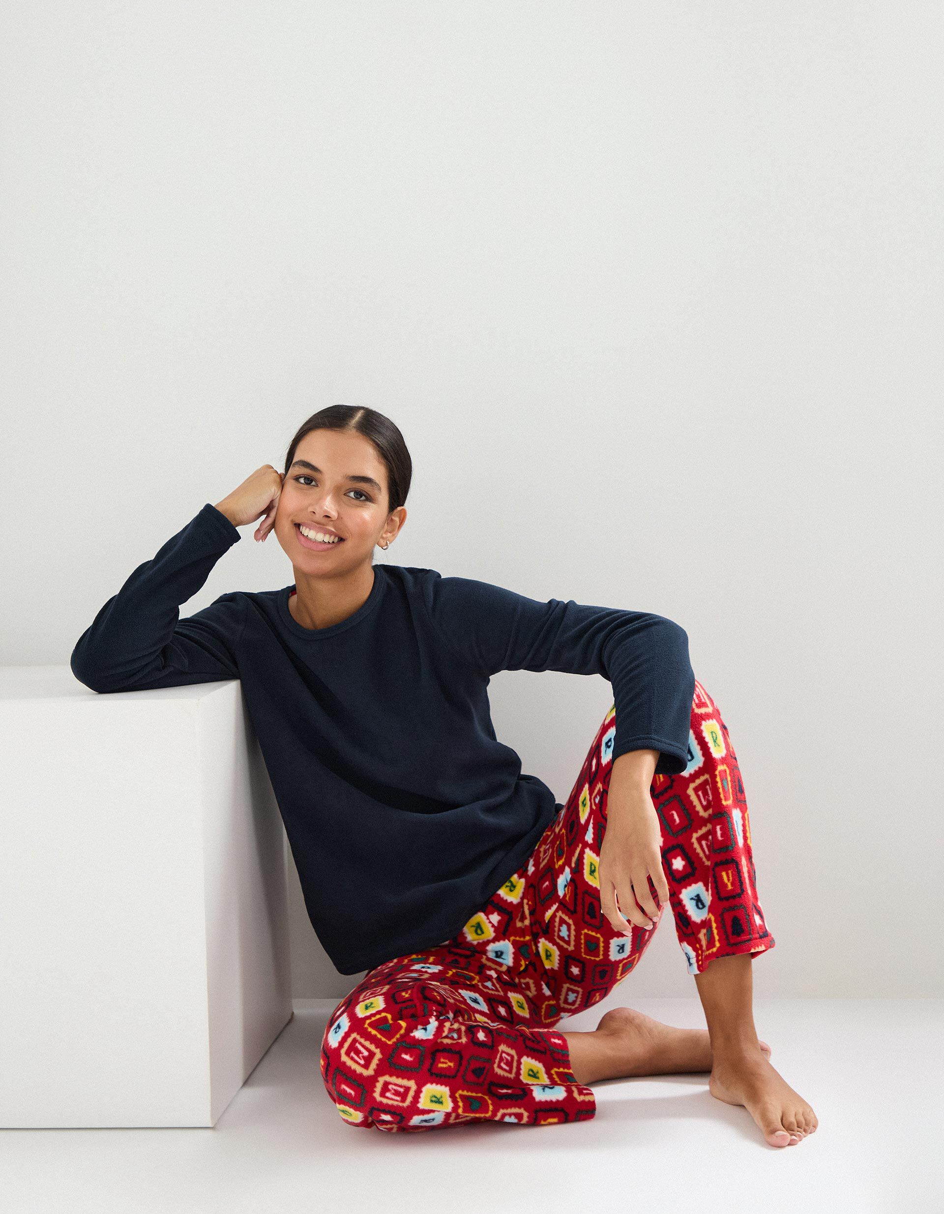 Comprar Online Pijama Polar Natal, Mulher, Azul Escuro