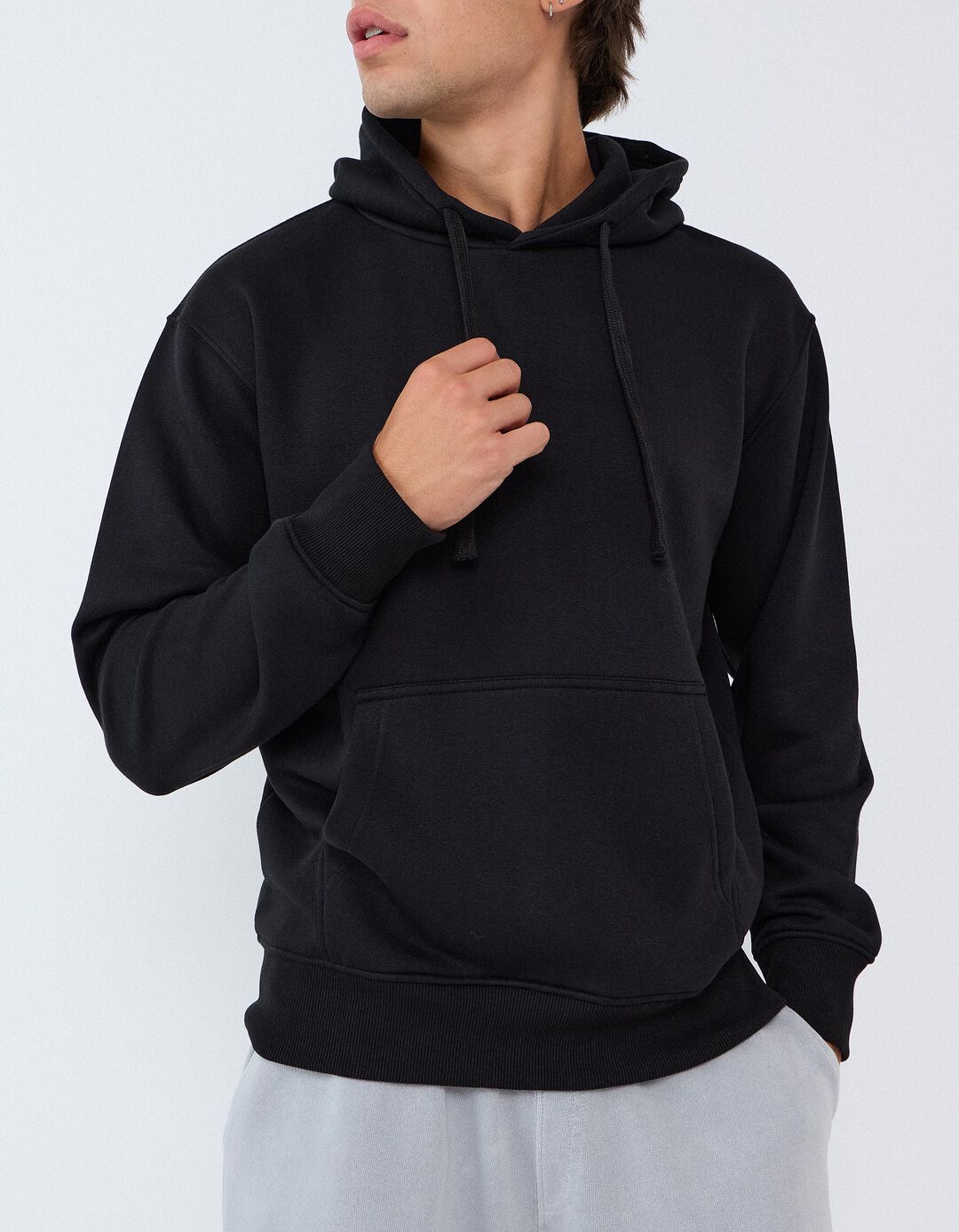 Sweatshirt Com Capuz, Homem, Preto