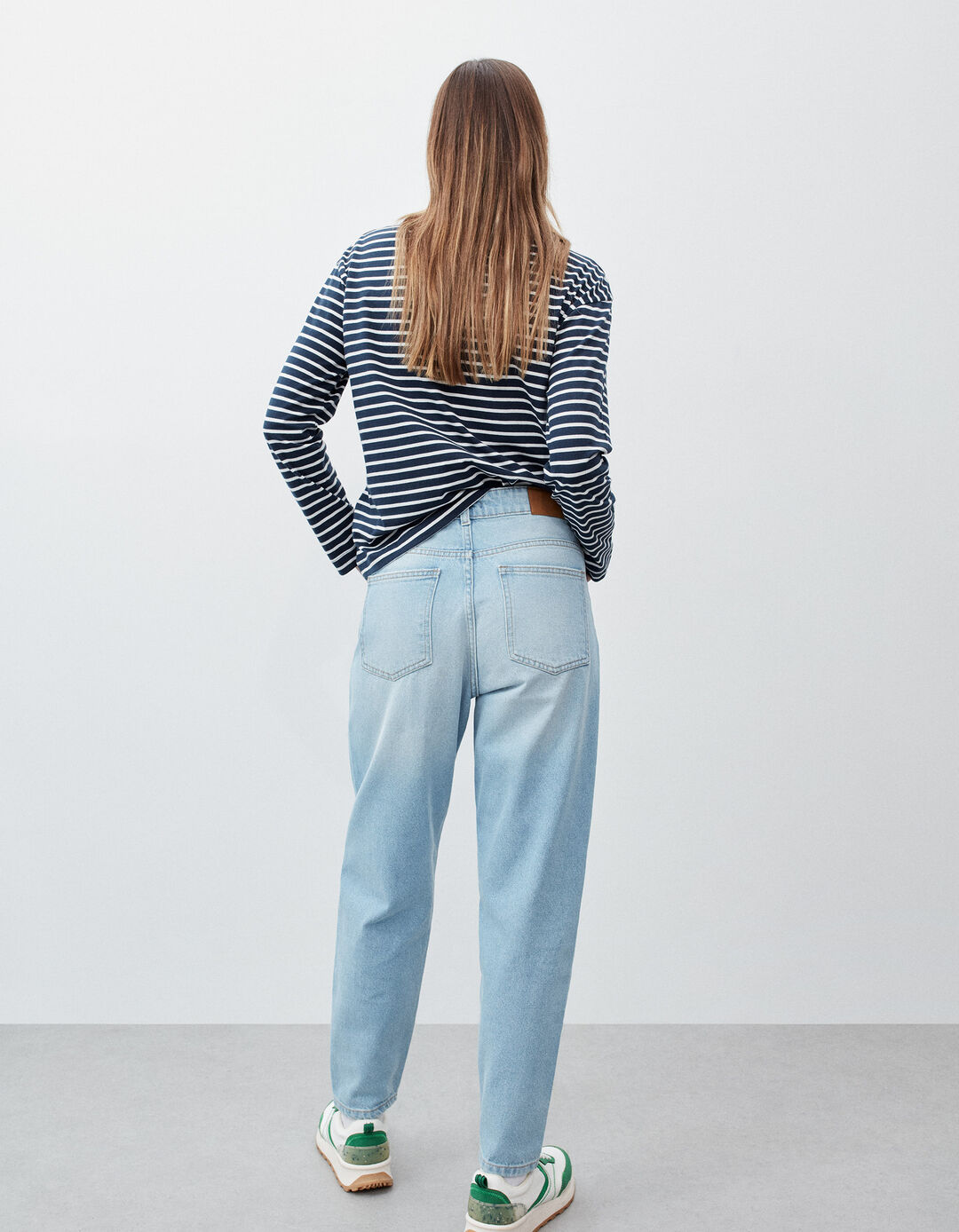 'Tapered Mom Fit' Jeans, Women, Light Blue