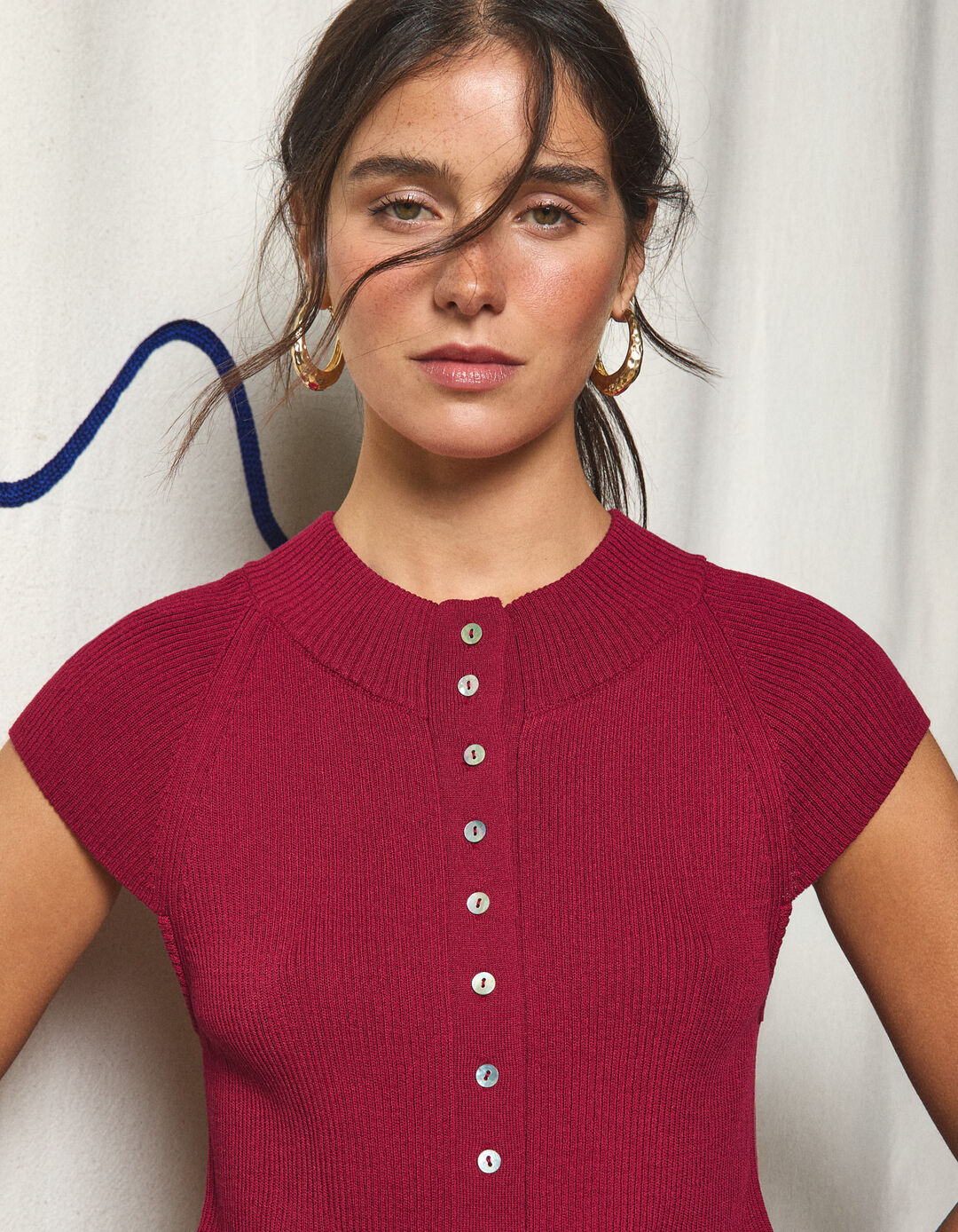 Camisola de Malha, Mulher, Rosa
