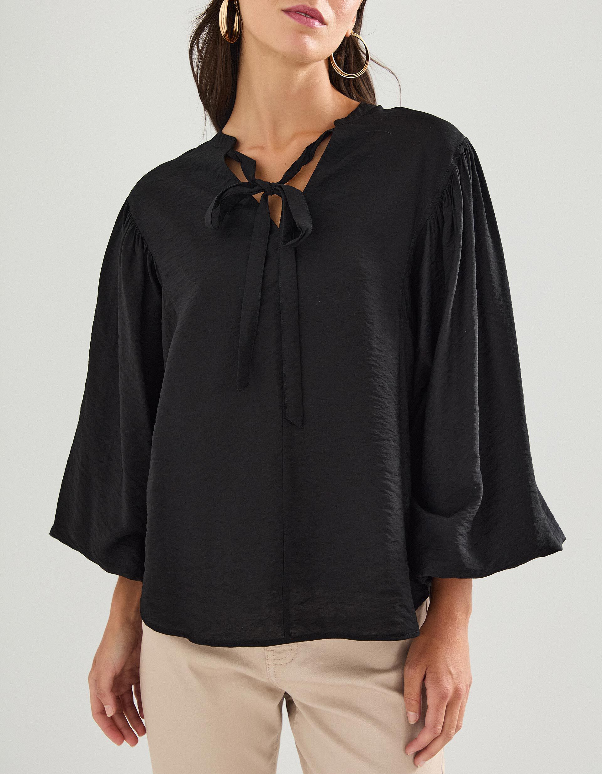 Comprar Online Blusa com Viscose, Mulher, Preto