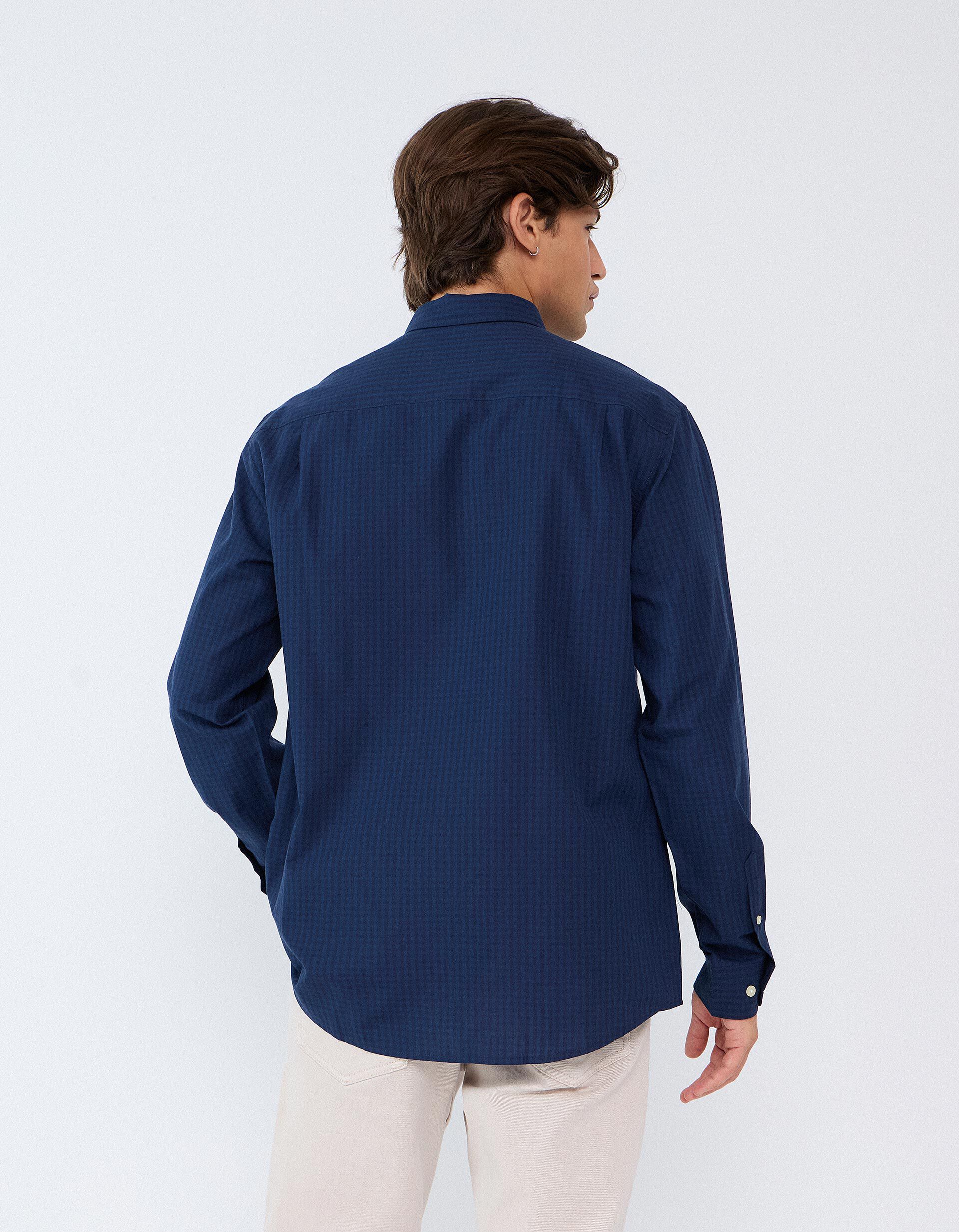 Comprar Online Camisa De Popelina, Homem, Azul Escuro