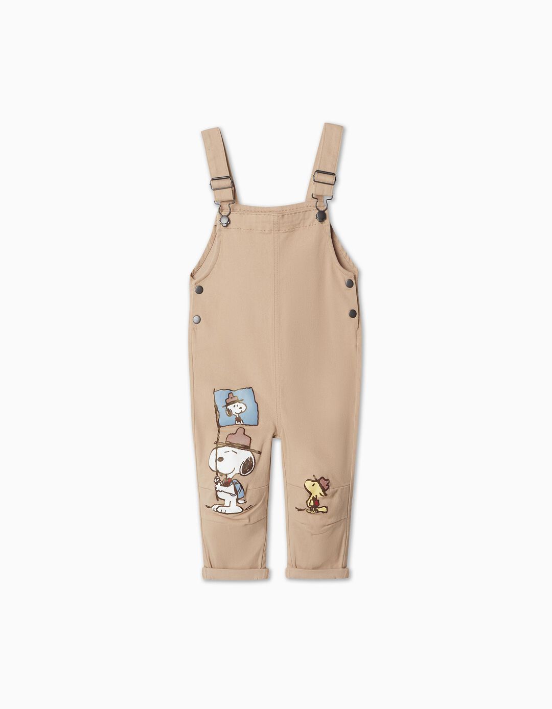 Dungarees 'Snoopy', Baby Boy, Beige