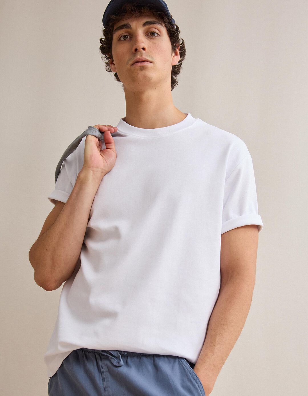 T-shirt Interlock, Homem, Branco