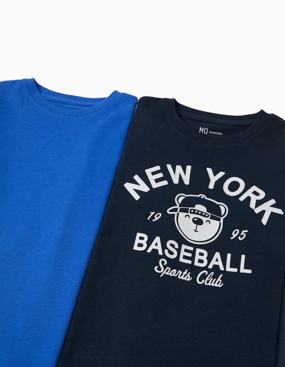 Pack 2 T-shirts Manga Comprida, Menino, Azul