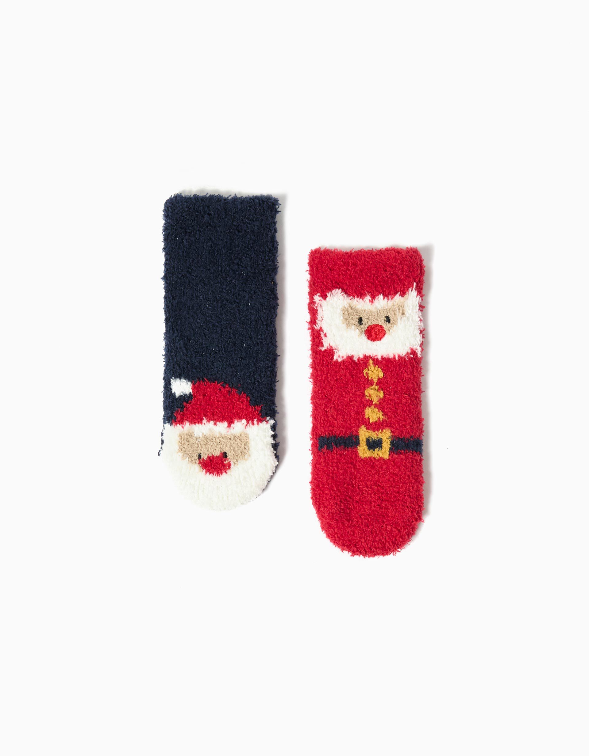 Comprar Online Pack 2 Pares Meias Natal, Menino, Vermelho Escuro
