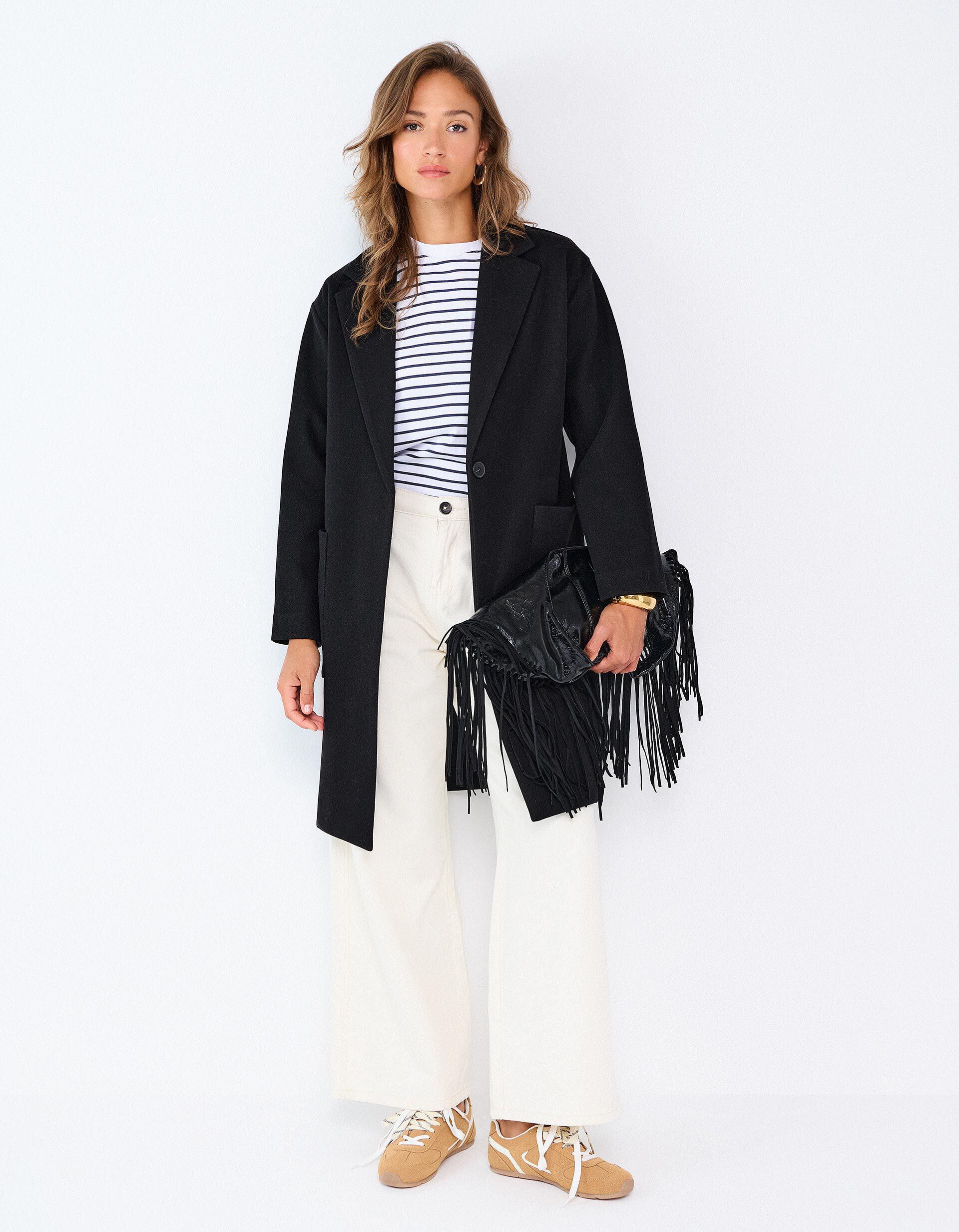 Comprar Online Casaco Comprido, Mulher, Preto