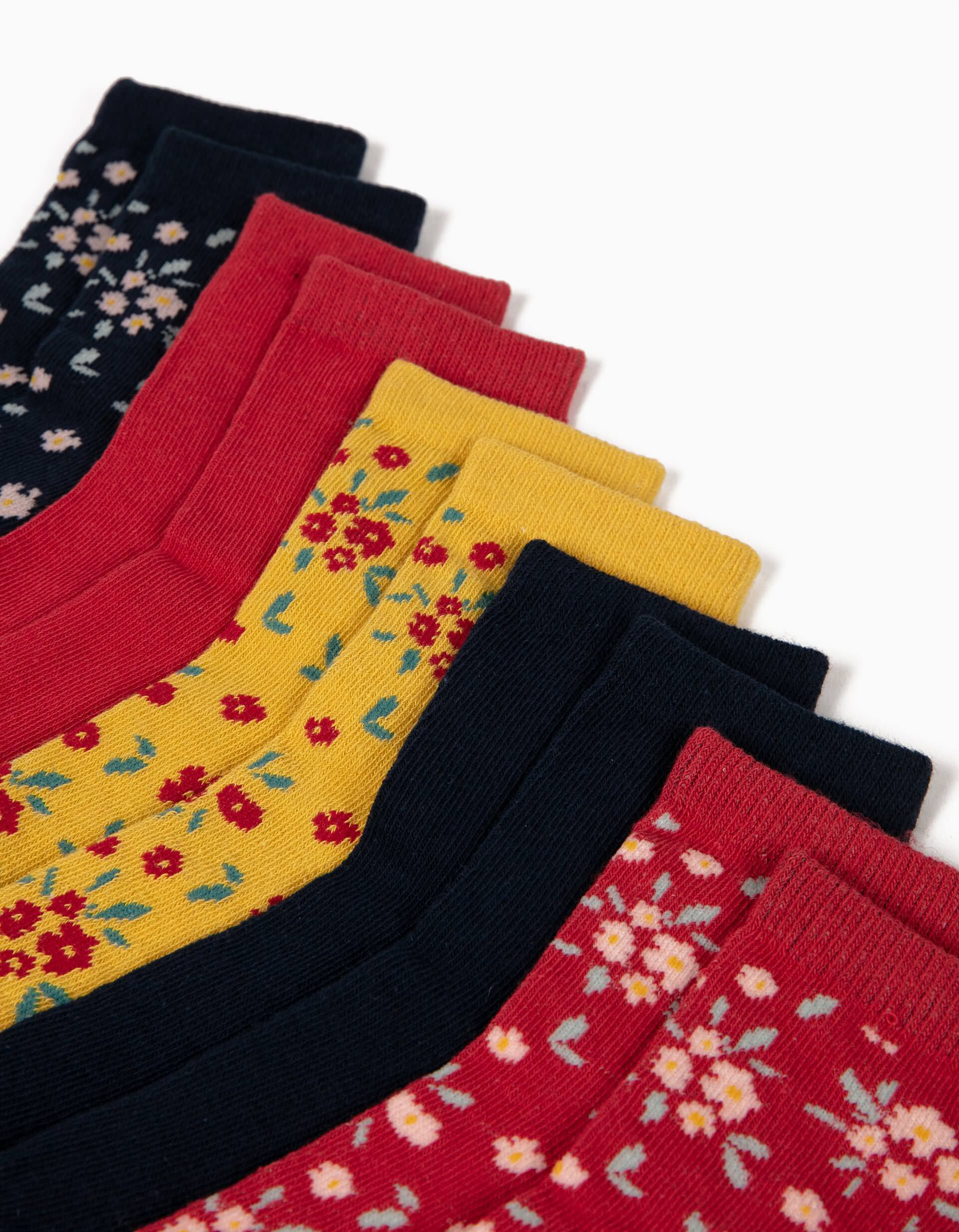 Pack 5 Pares Meias Florzinhas