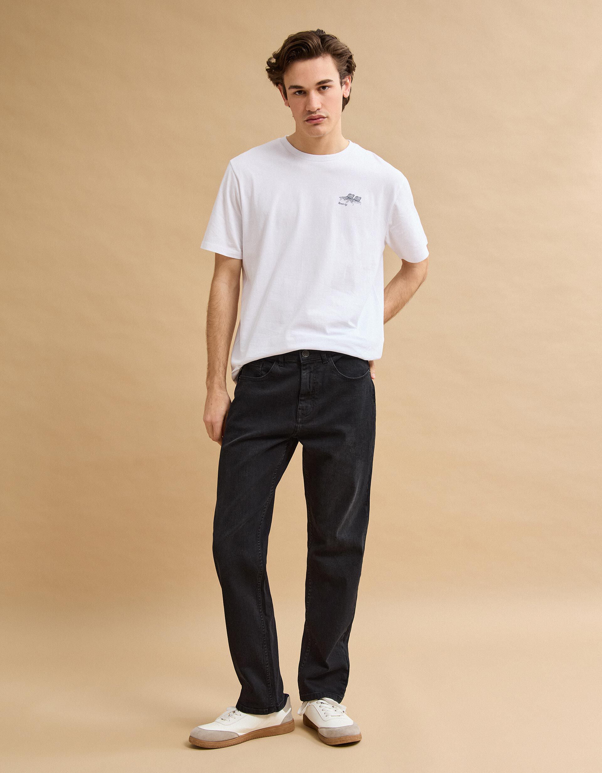 Comprar Online Cal&ccedil;as 'Tapered Fit', Homem, Preto