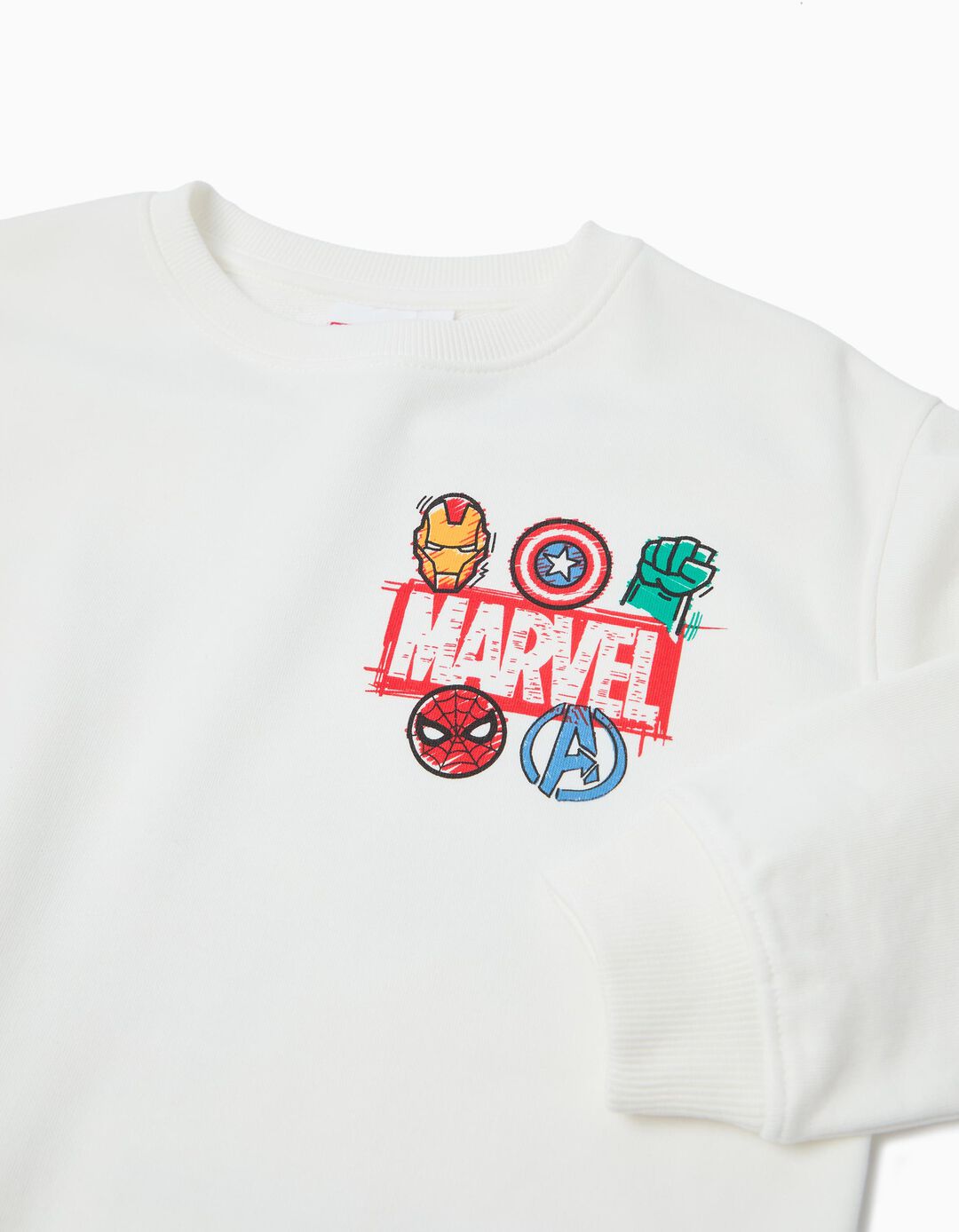 Sweatshirt de Felpa 'Marvel', Menino, Branco