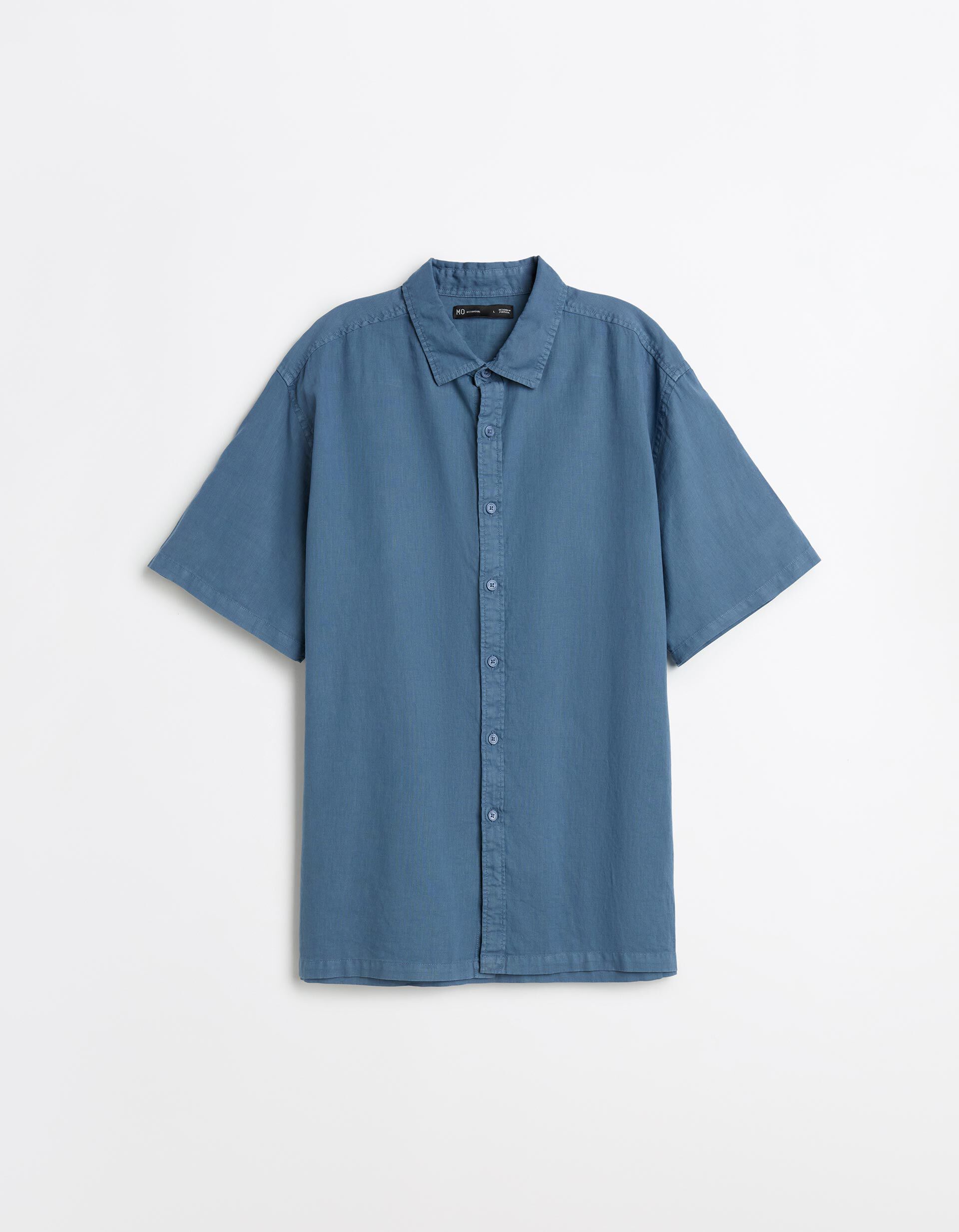 Comprar Online Camisa com Linho, Homem, Azul