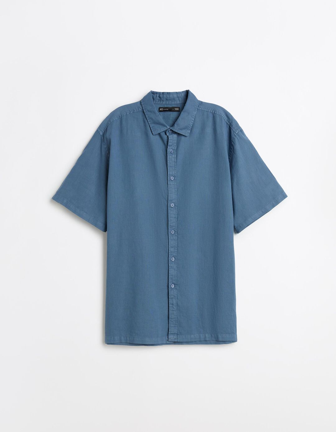 Camisa com Linho, Homem, Azul