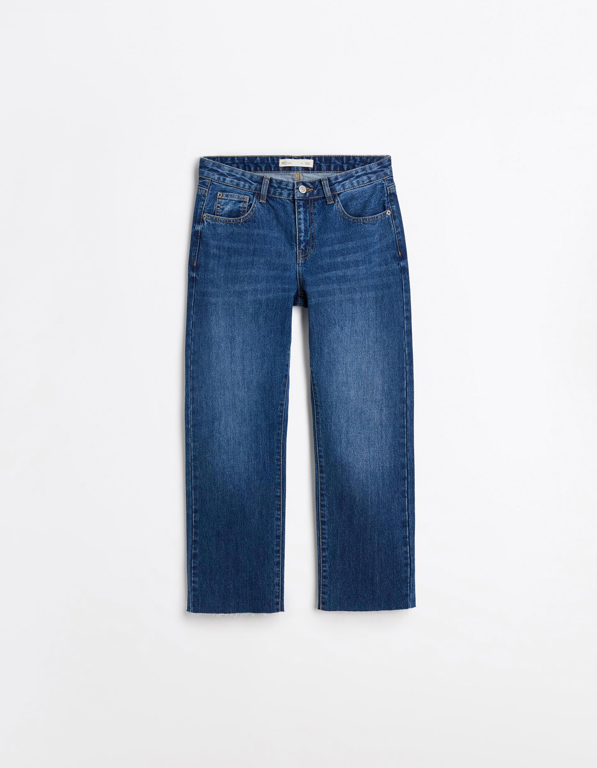 Comprar Online Cal&ccedil;as de Ganga Cropped 'Straight Fit', Mulher, Azul Escuro