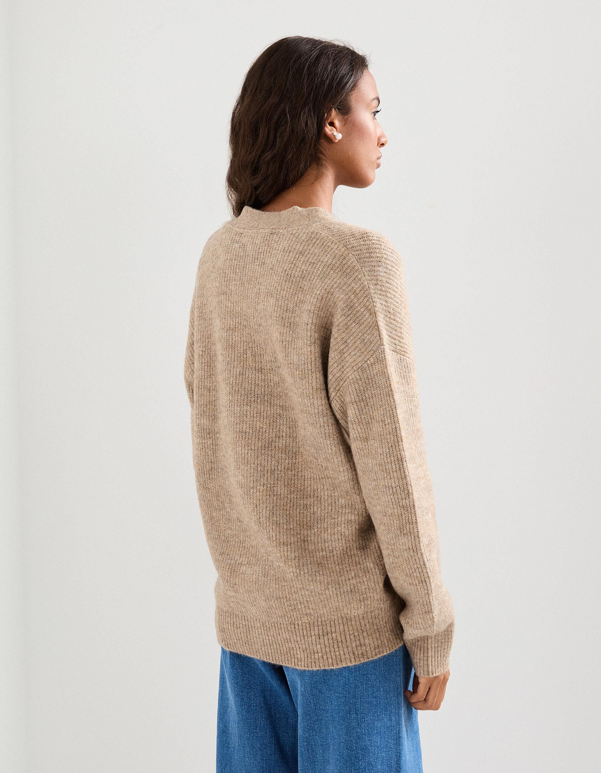 Comprar Online Casaco de Malha, Mulher, Bege