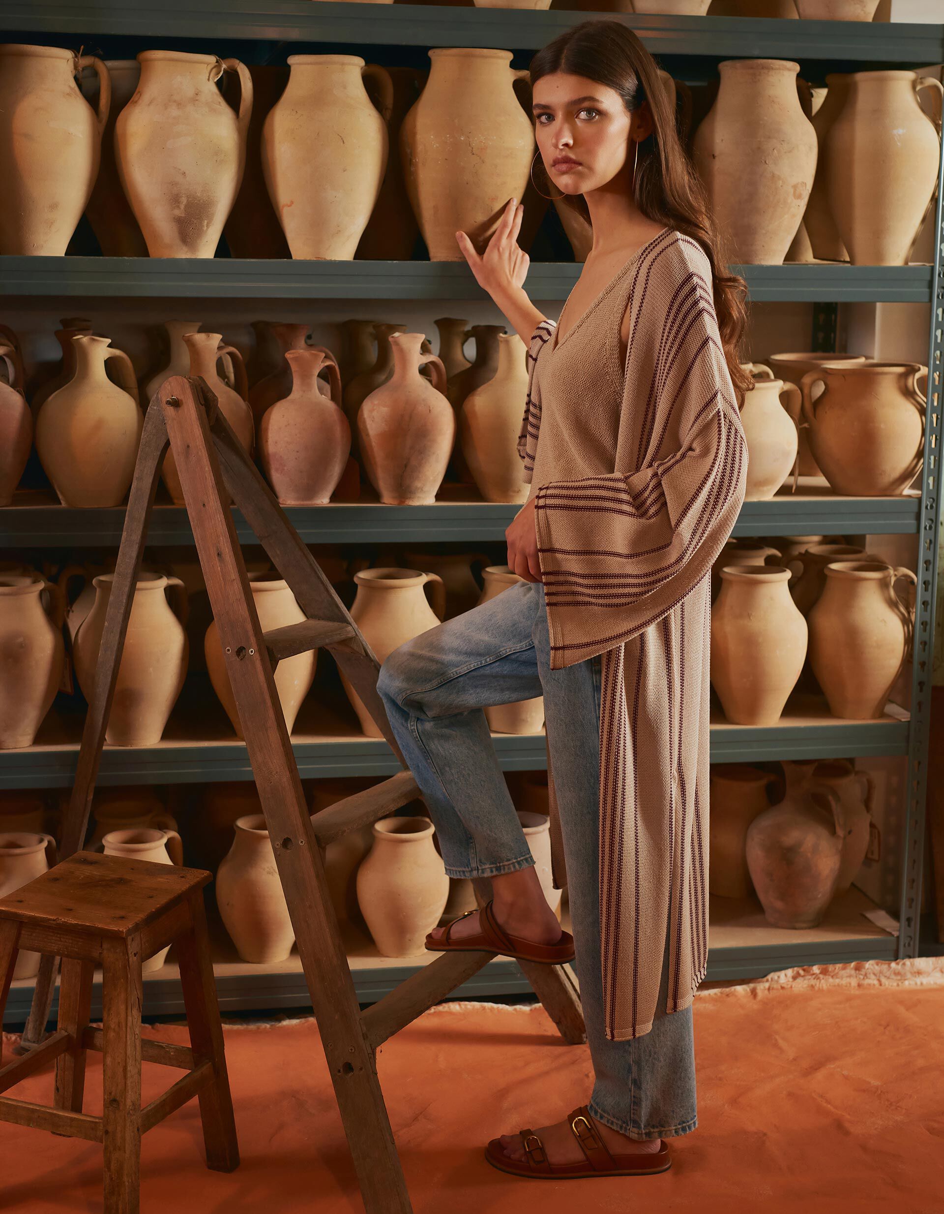 Comprar Online Quimono, Mulher, Bege