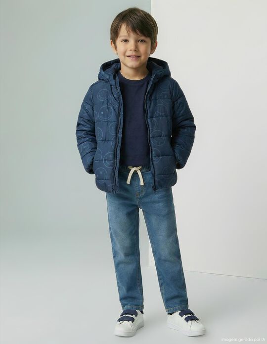 Comprar Online Casaco Acolchoado com Capuz, Menino, Azul Escuro