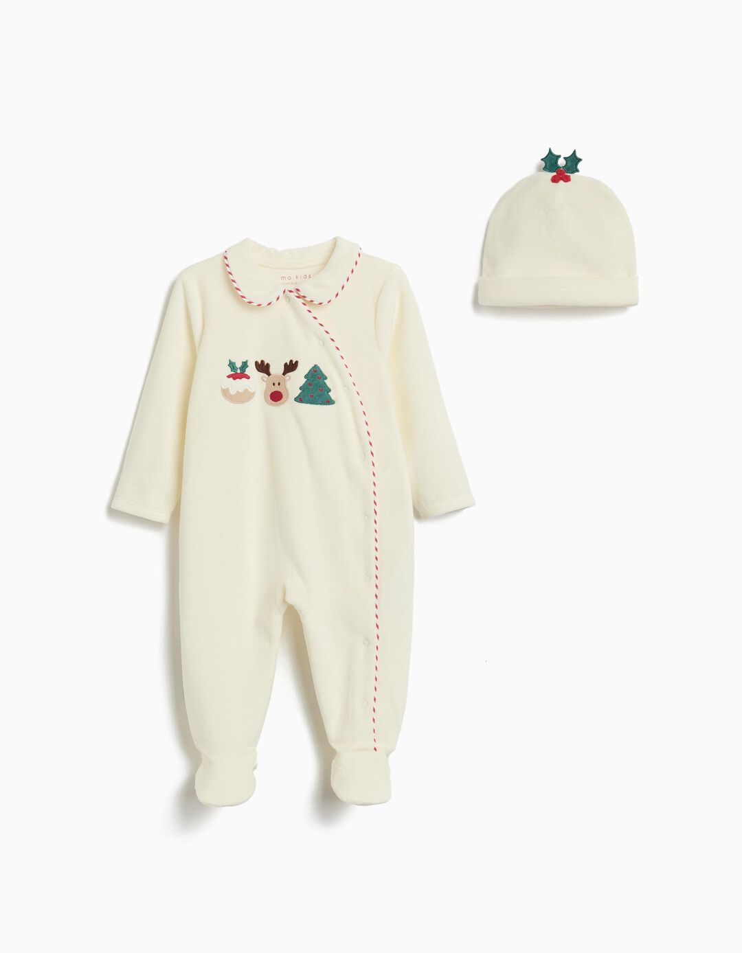Babygrow Natal com Gorro, Recém-Nascido, Bege 