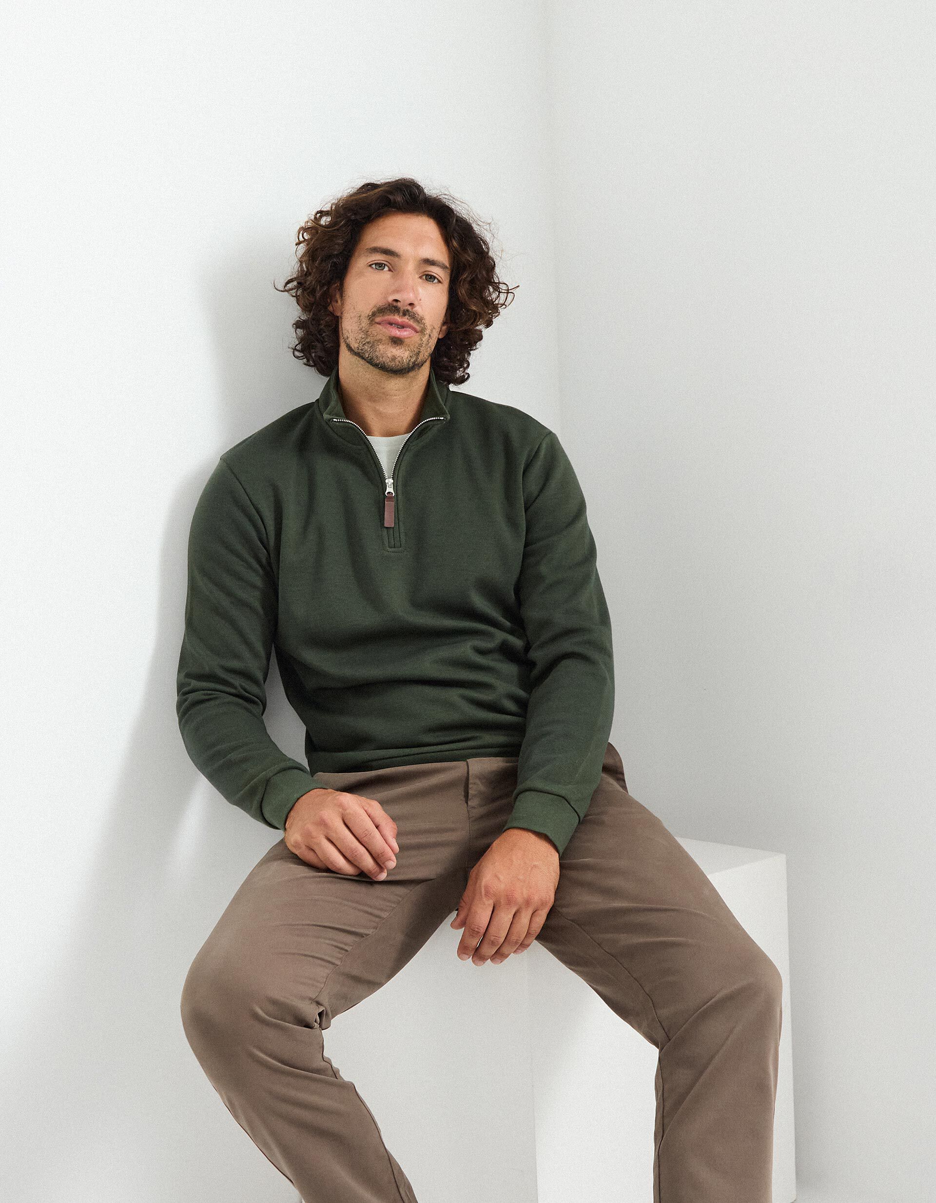 Comprar Online Sweatshirt de Felpa, Homem, Verde Escuro