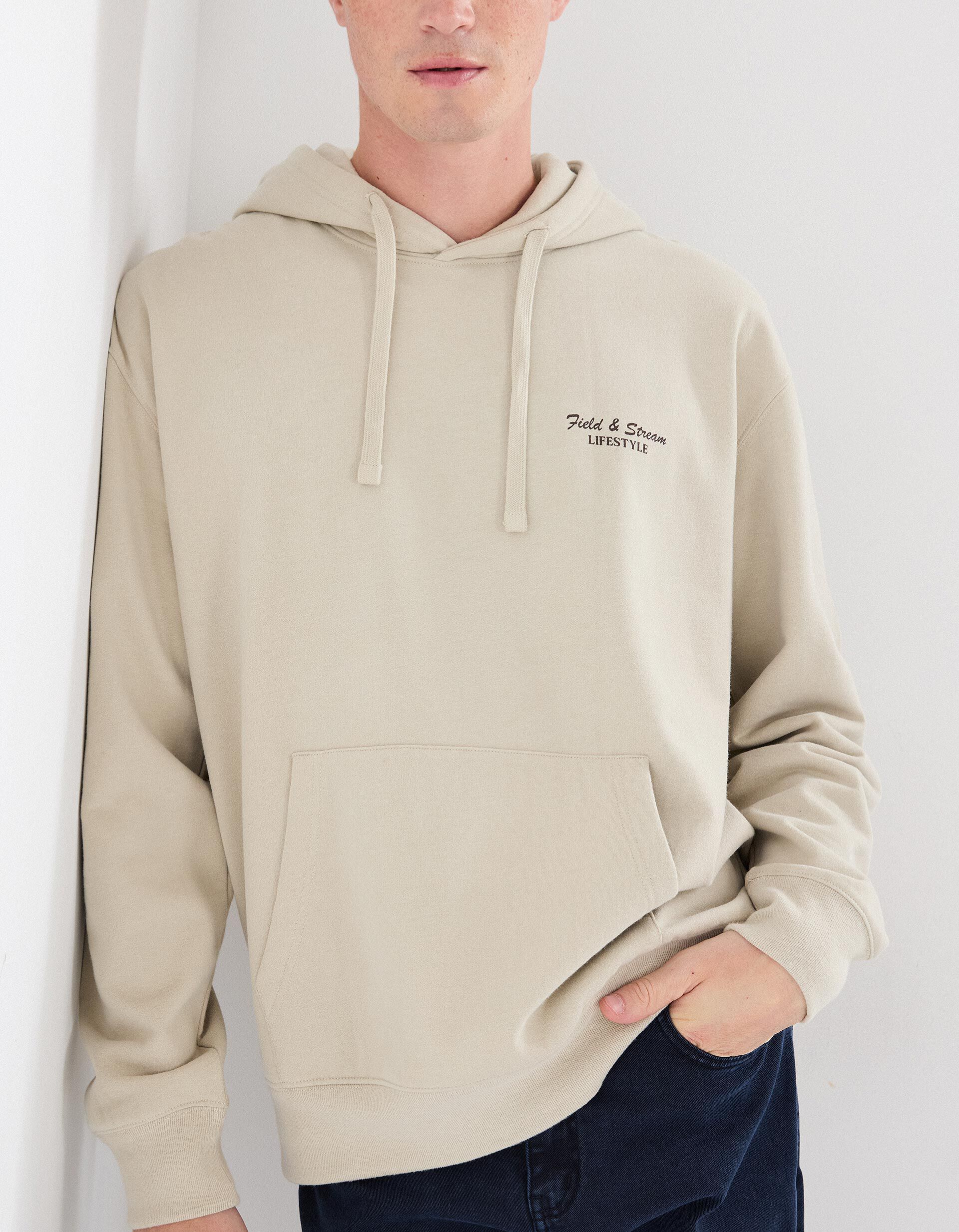 Comprar Online Sweatshirt com Capuz, Homem, Bege
