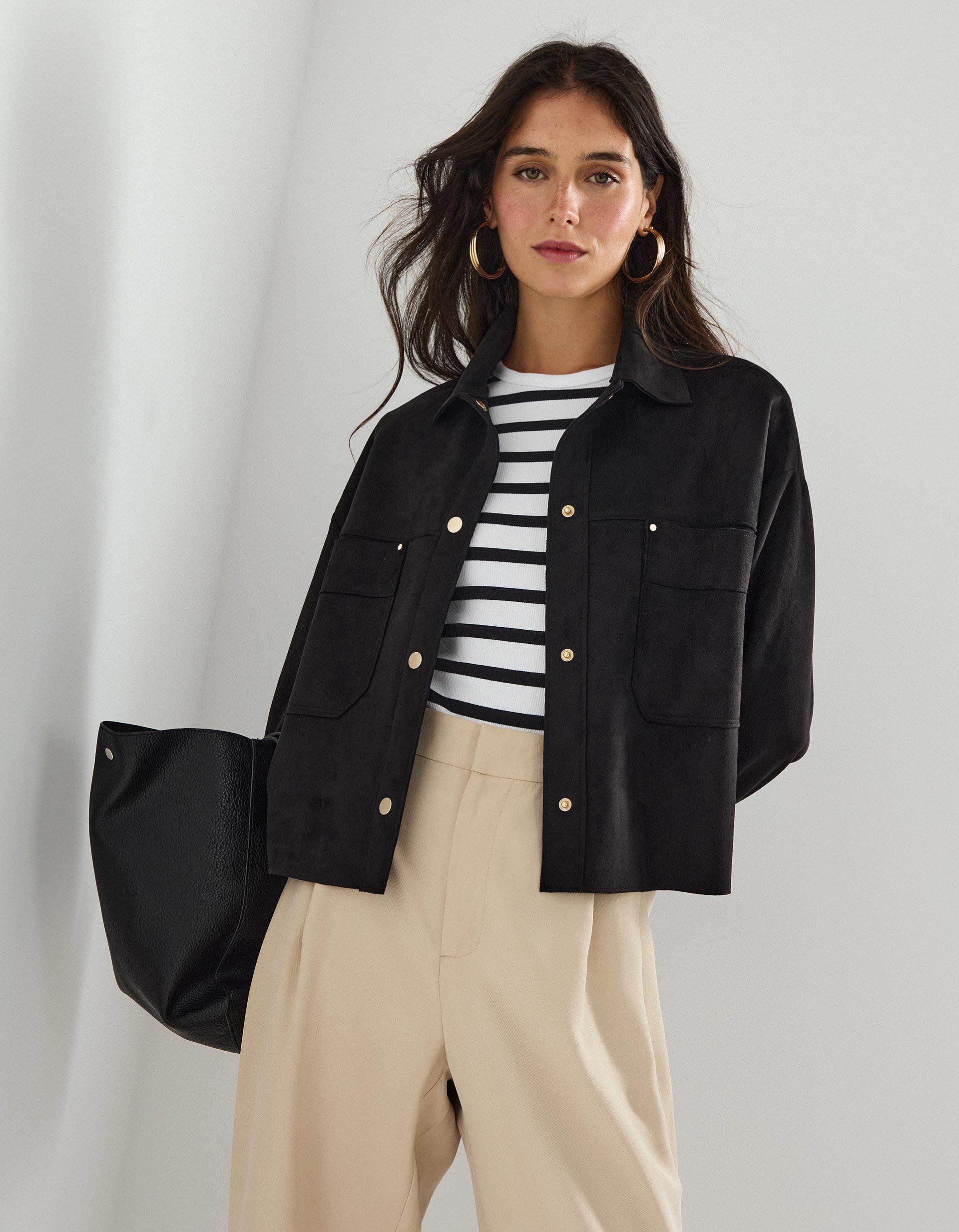 Comprar Online Casaco em Microfibra, Mulher, Cinzento Escuro