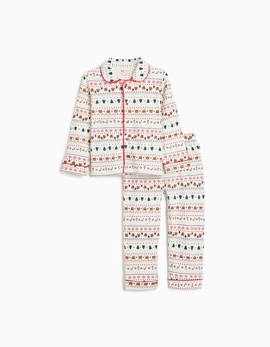 Comprar Online Pijama Camiseiro De Natal, Menino, Bege Claro