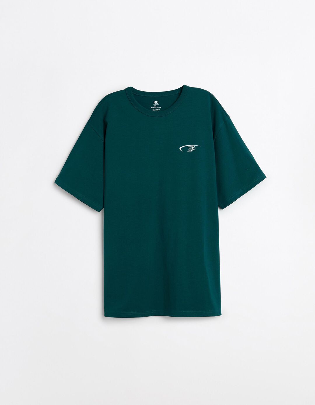 T-shirt Heavy Jersey Estampada, Homem, Verde Escuro