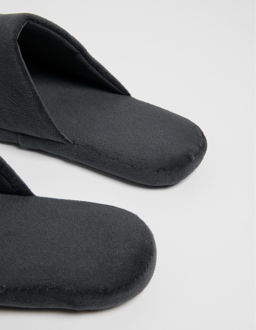 Microfiber Slippers, Men, Gray
