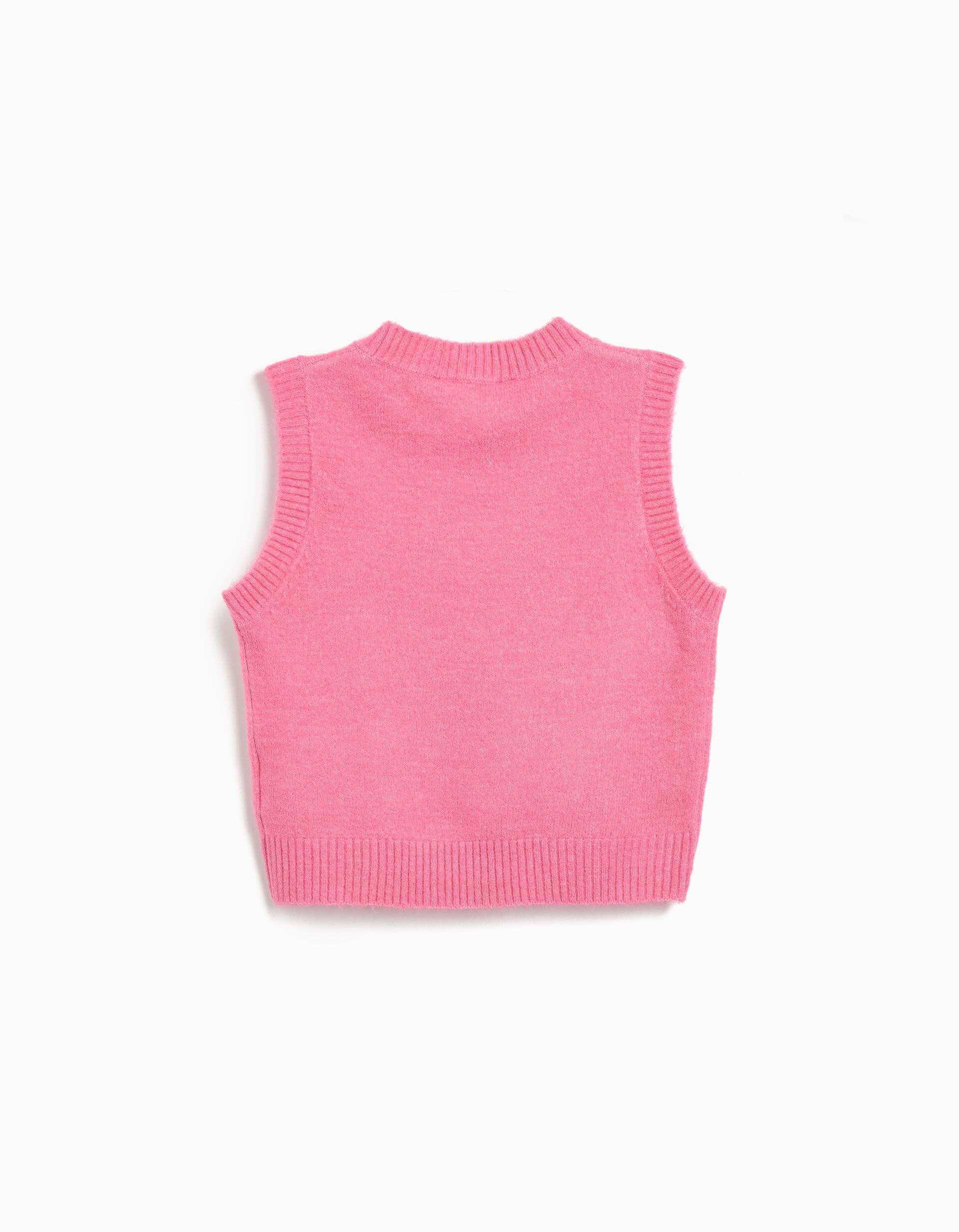 Comprar Online Colete de Malha, Menina, Rosa