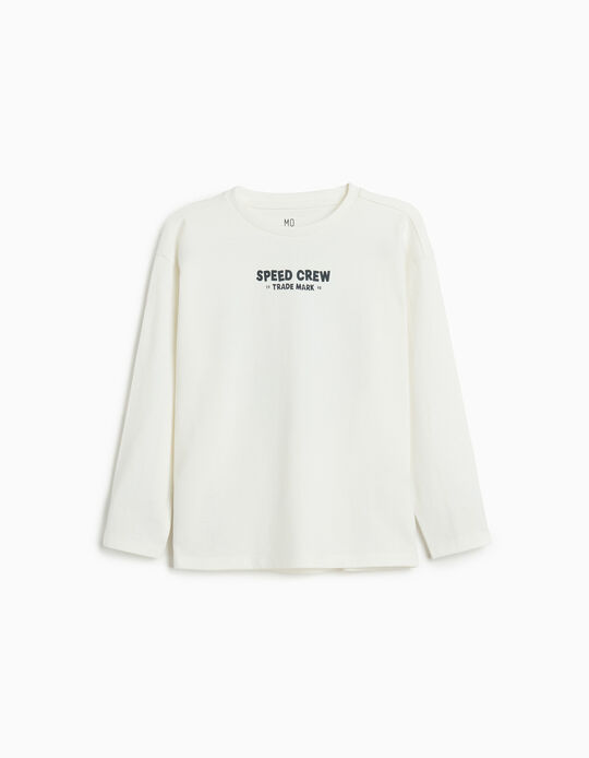 Comprar Online T-shirt de Manga Comprida, Menino, Branco