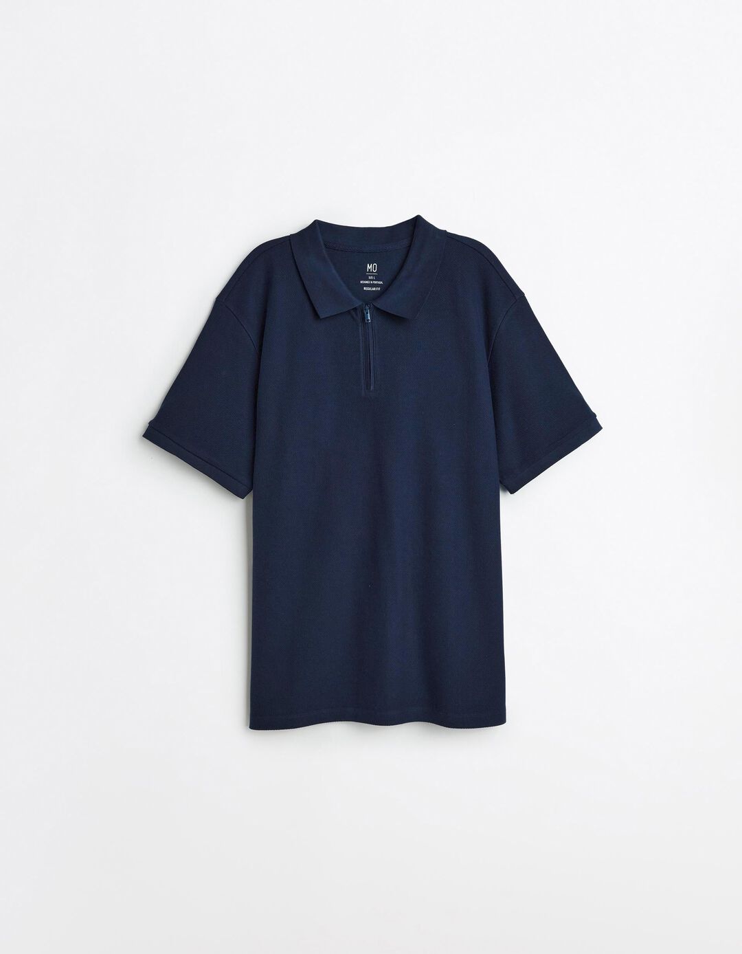 Polo com Fecho, Homem, Azul Escuro