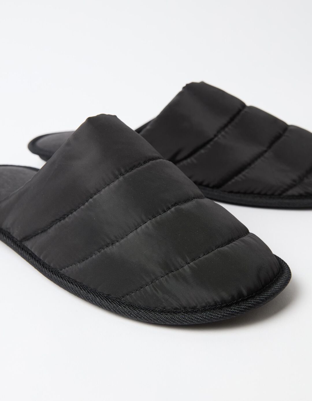 Chinelos De Quarto Acolchoados, Homem, Preto