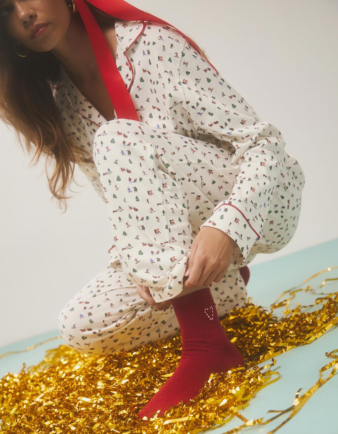 Pijama de Natal, Mulher, Branco