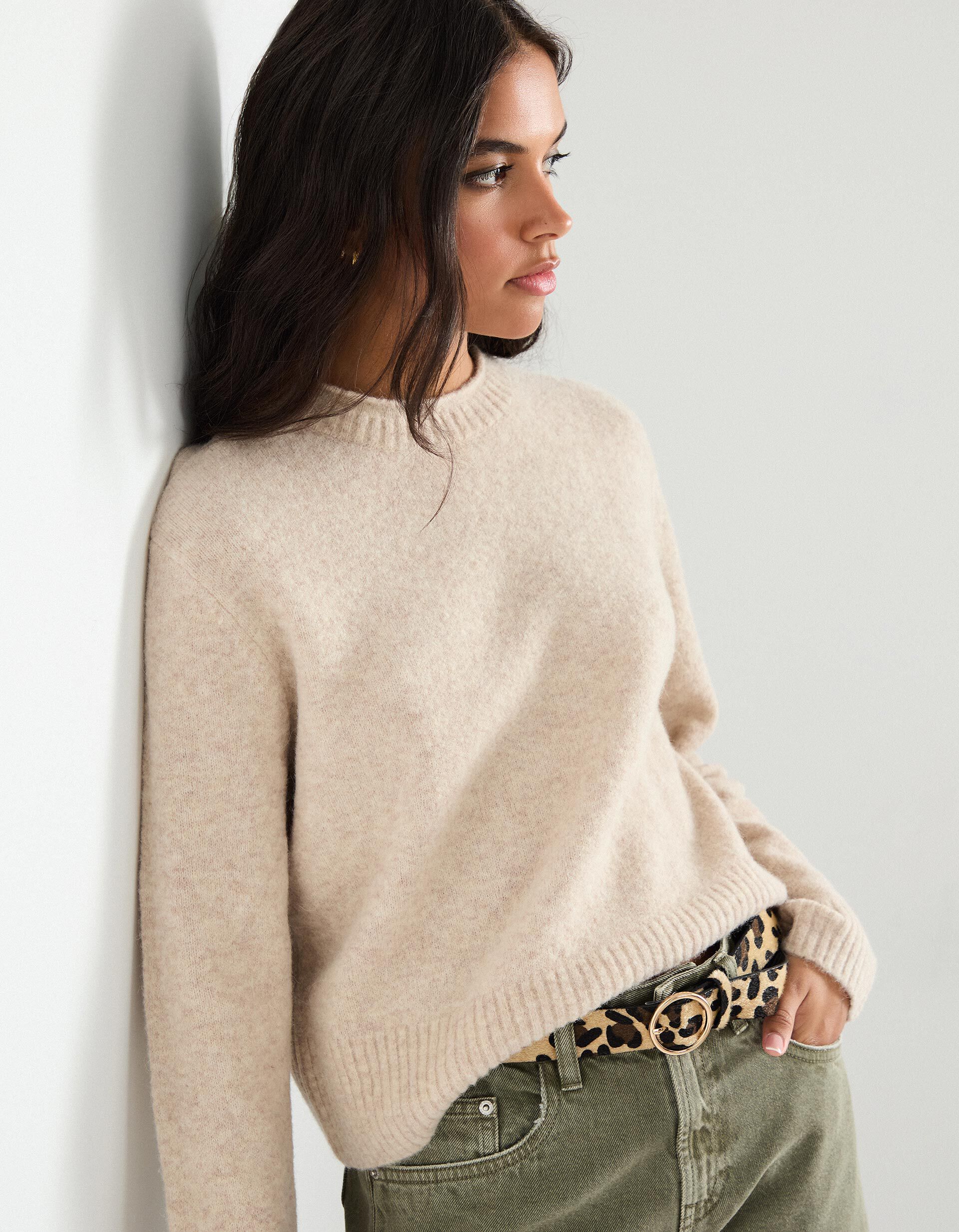 Comprar Online Camisola de Malha, Mulher, Bege