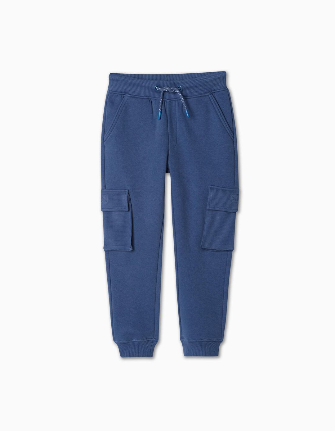 Fleece Cargo Pants, Boy, Dark Blue