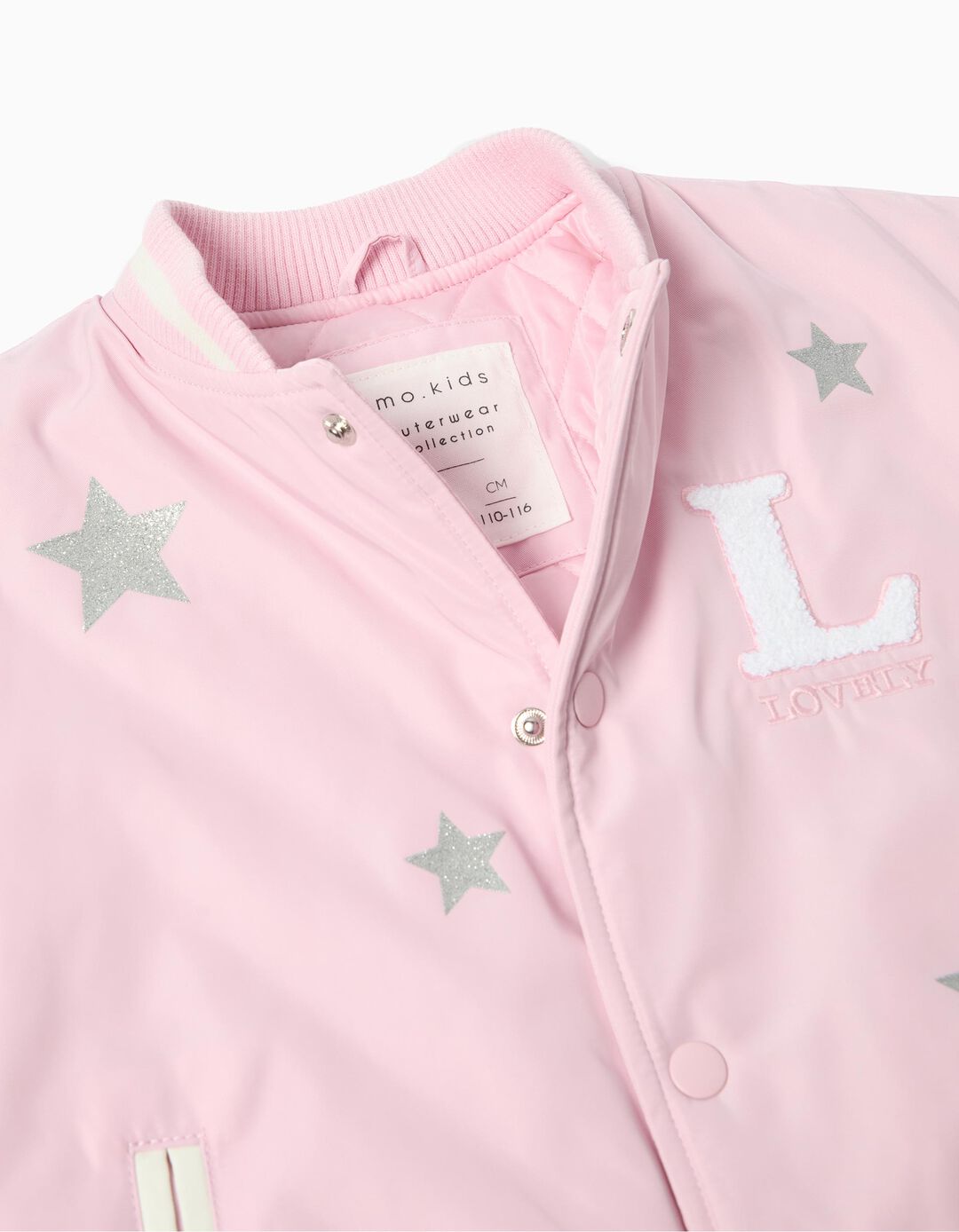 Casaco Bomber, Menina, Rosa Claro