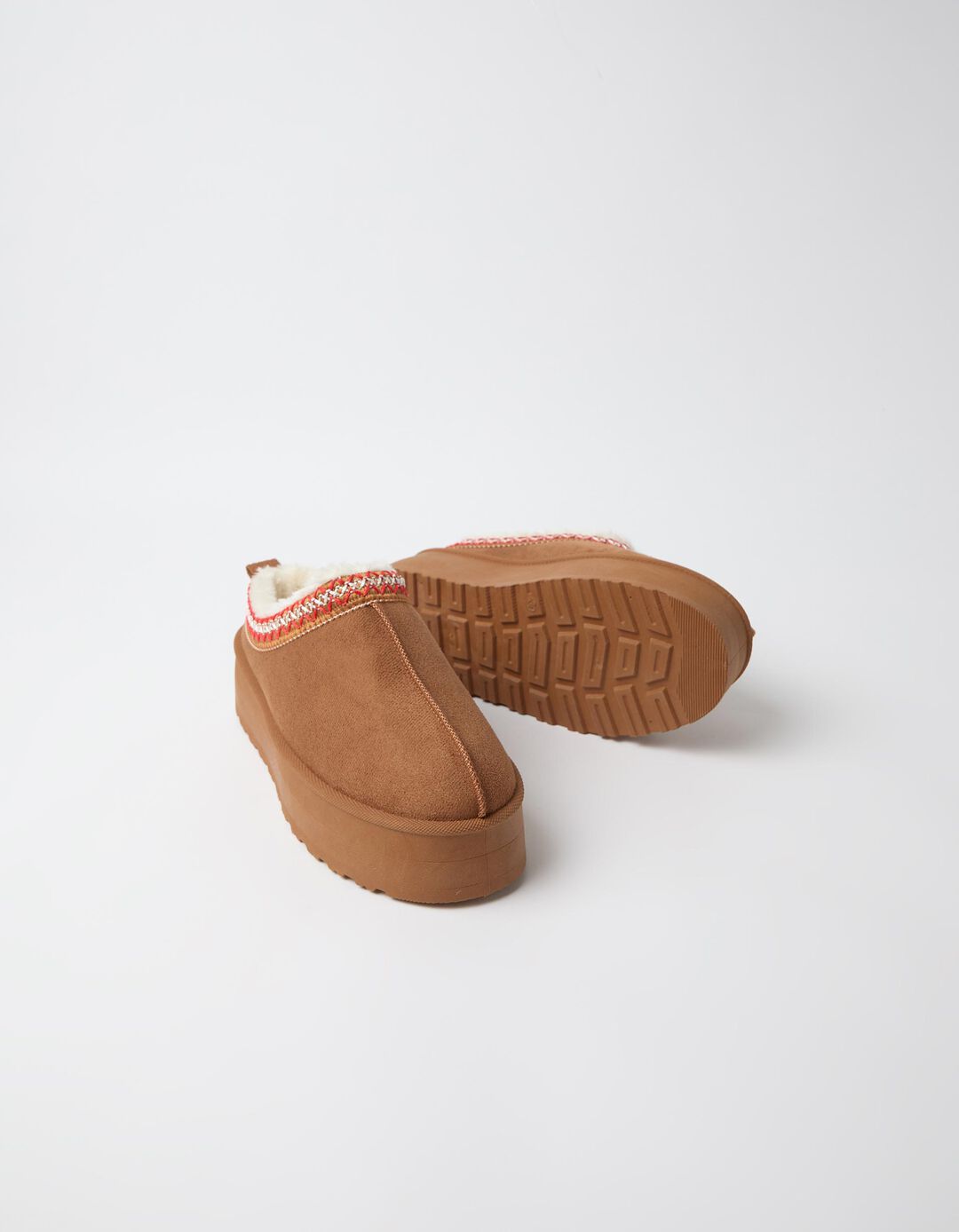 Pantufas Com Plataforma, Mulher, Bege 