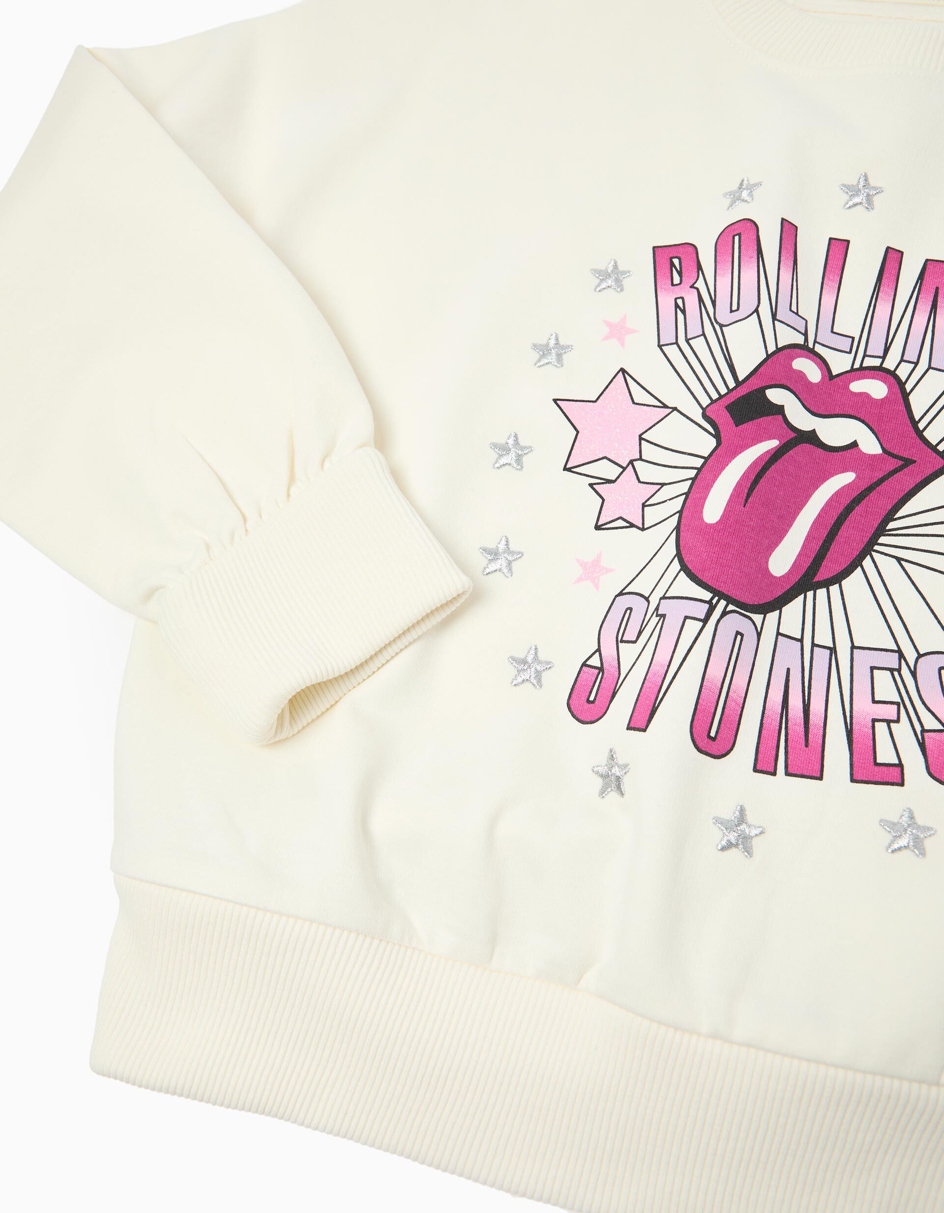 Comprar Online Sweatshirt 'Rolling Stones', Menina, Branco