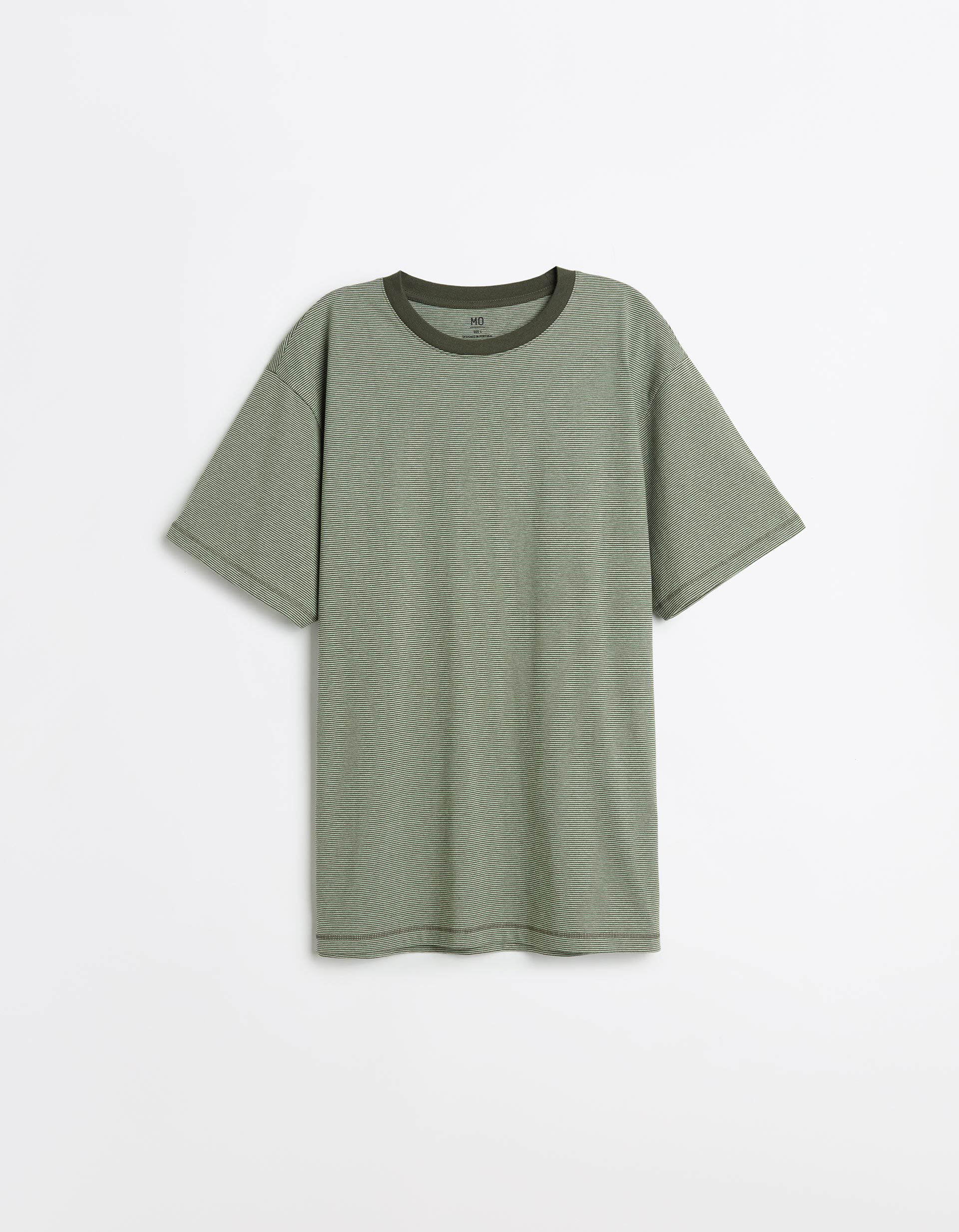 Comprar Online T-shirt Riscas, Homem, Verde Escuro