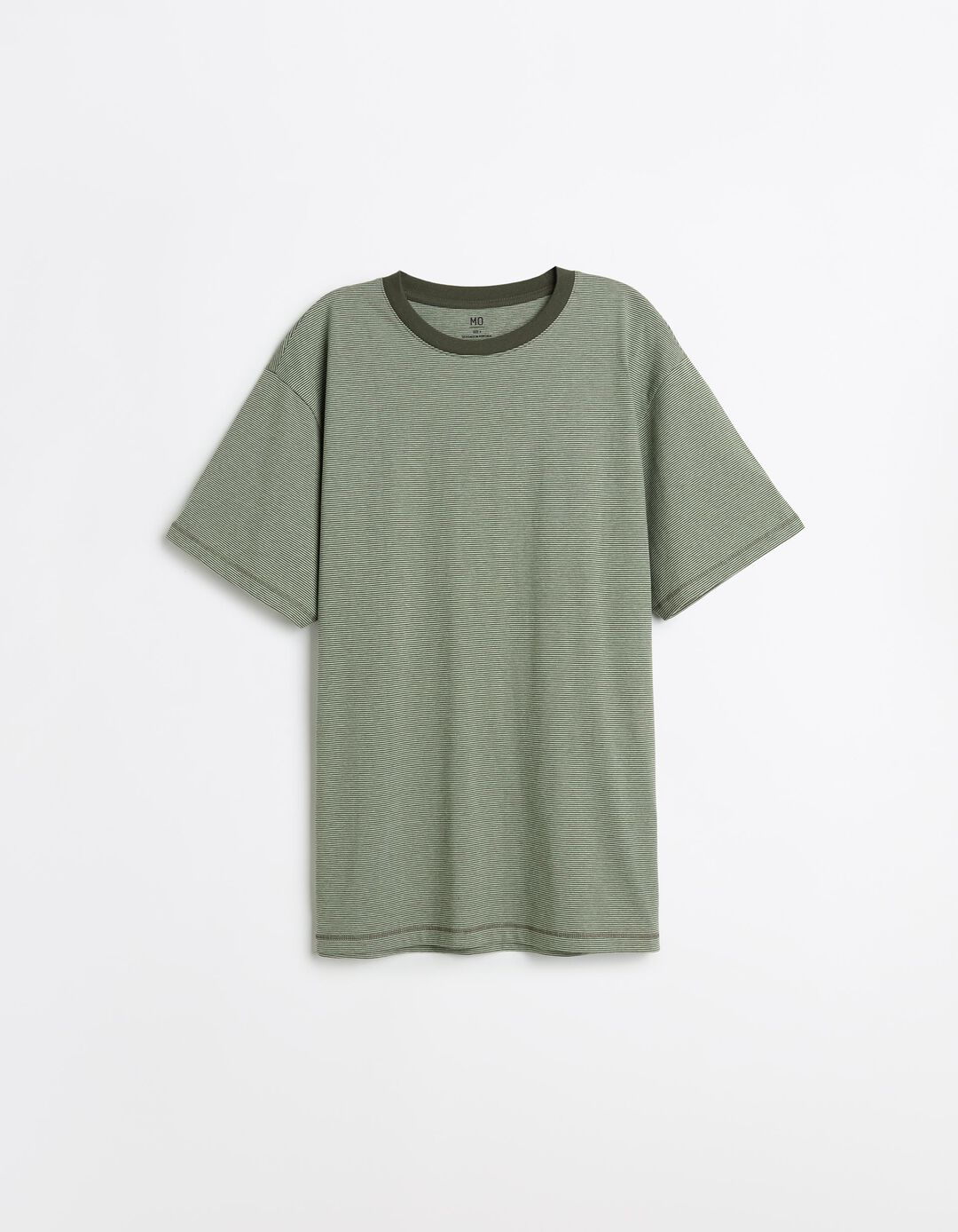 T-shirt Riscas, Homem, Verde Escuro