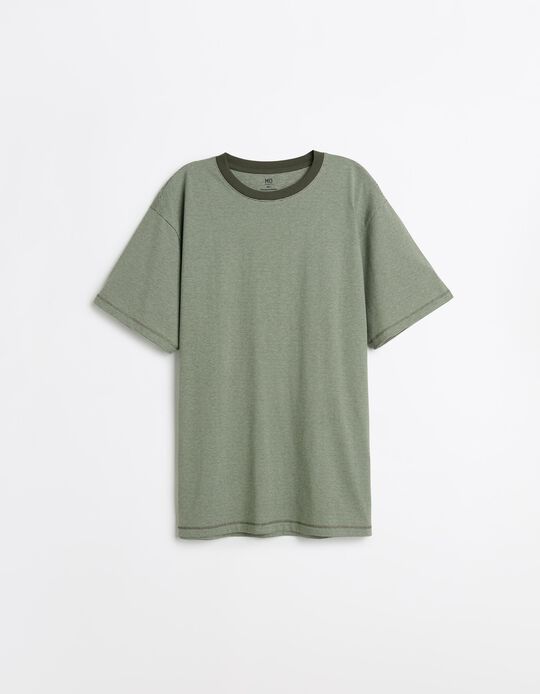 Comprar Online T-shirt Riscas, Homem, Verde Escuro