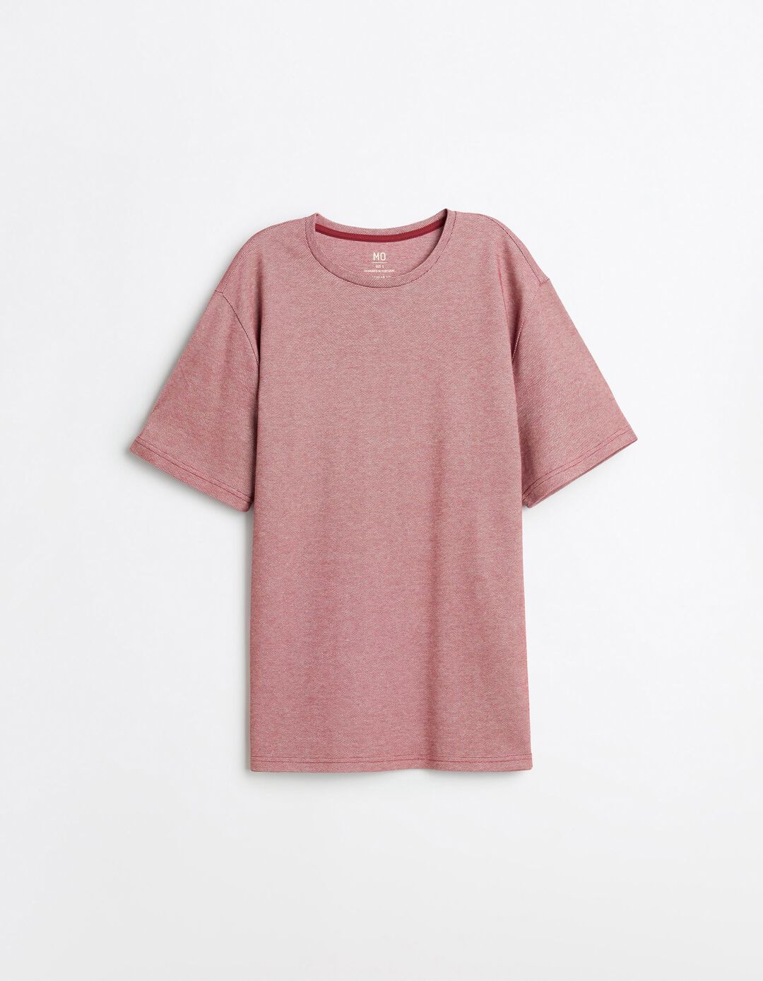 T-shirt Oxford, Homem, Vermelho Escuro